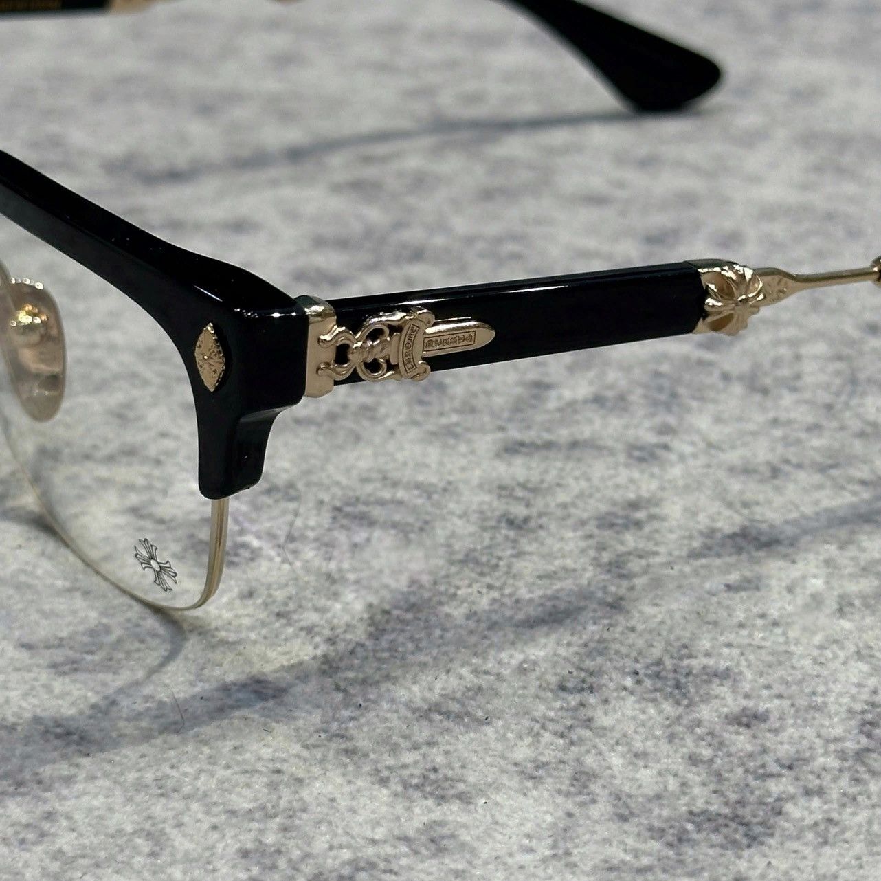 Chrome Hearts CHROME HEARTS EVAGILIST BLACK/GOLD PLATED Size ONE SIZE - 6 Thumbnail