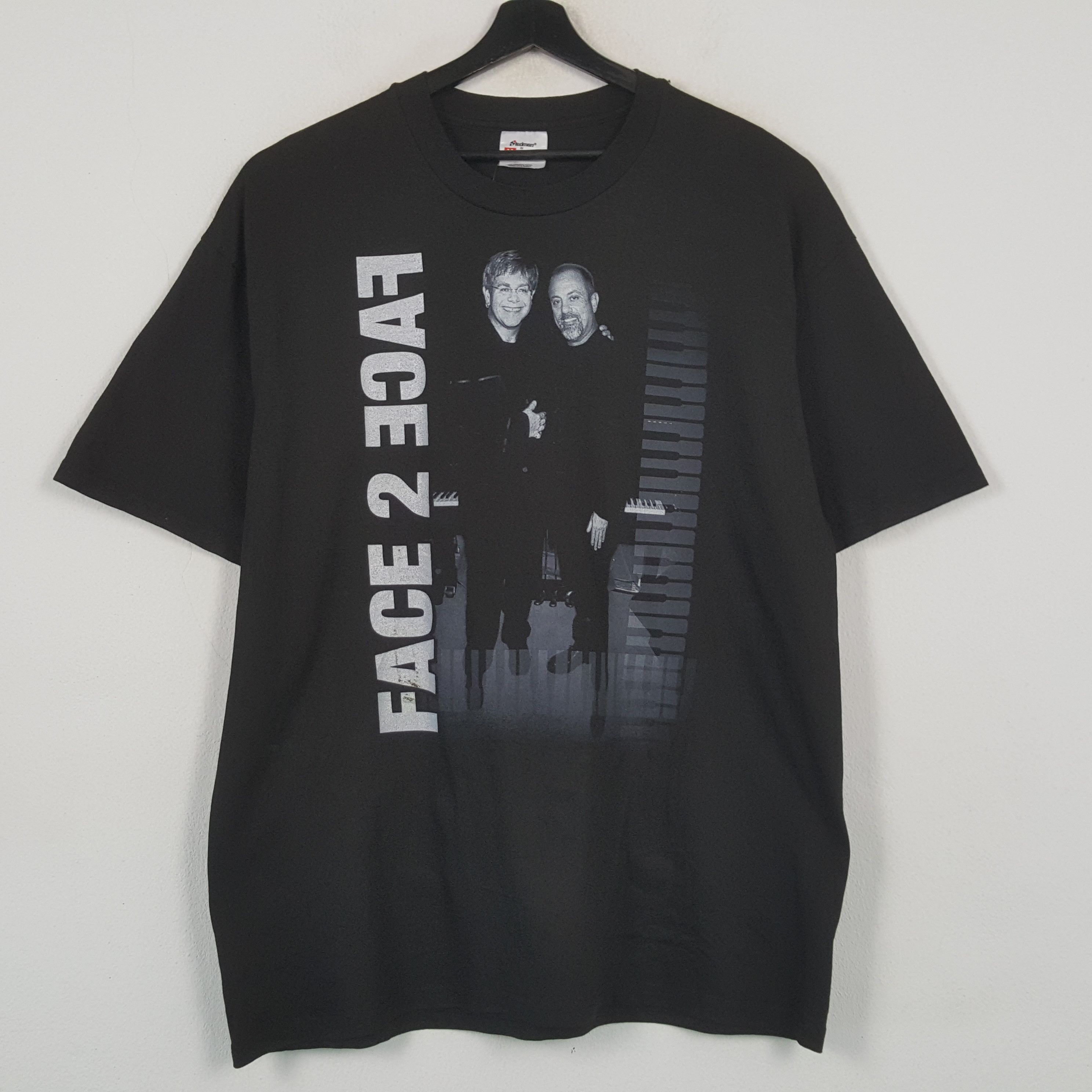 Hanes FACE 2 FACE Elton John Billy Joel Vintage Tshirt 31 Size US XL / EU 56 / 4 - 1 Thumbnail