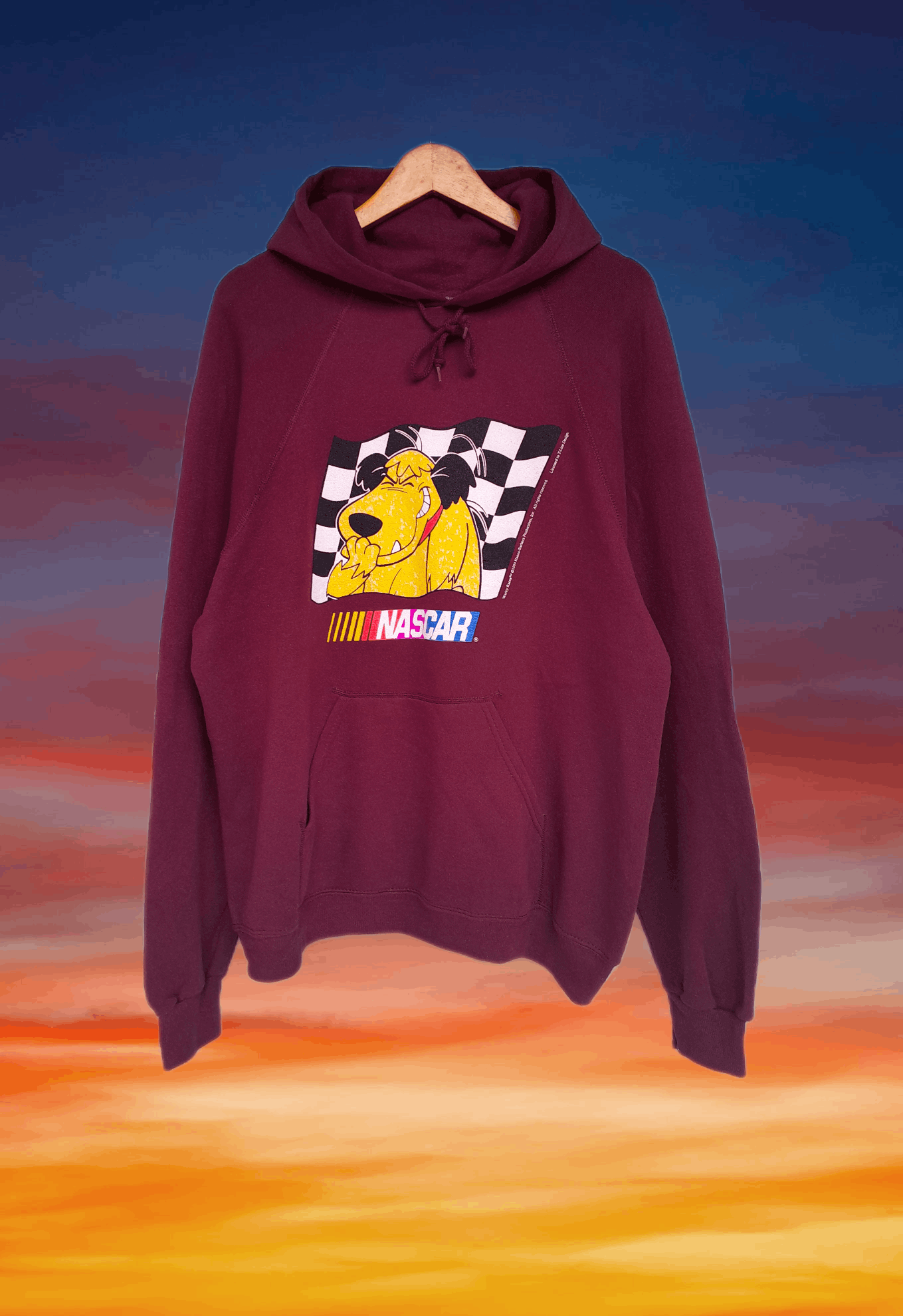 Vintage streetwear 90s NASCAR Wacky Races 1994 hoodies