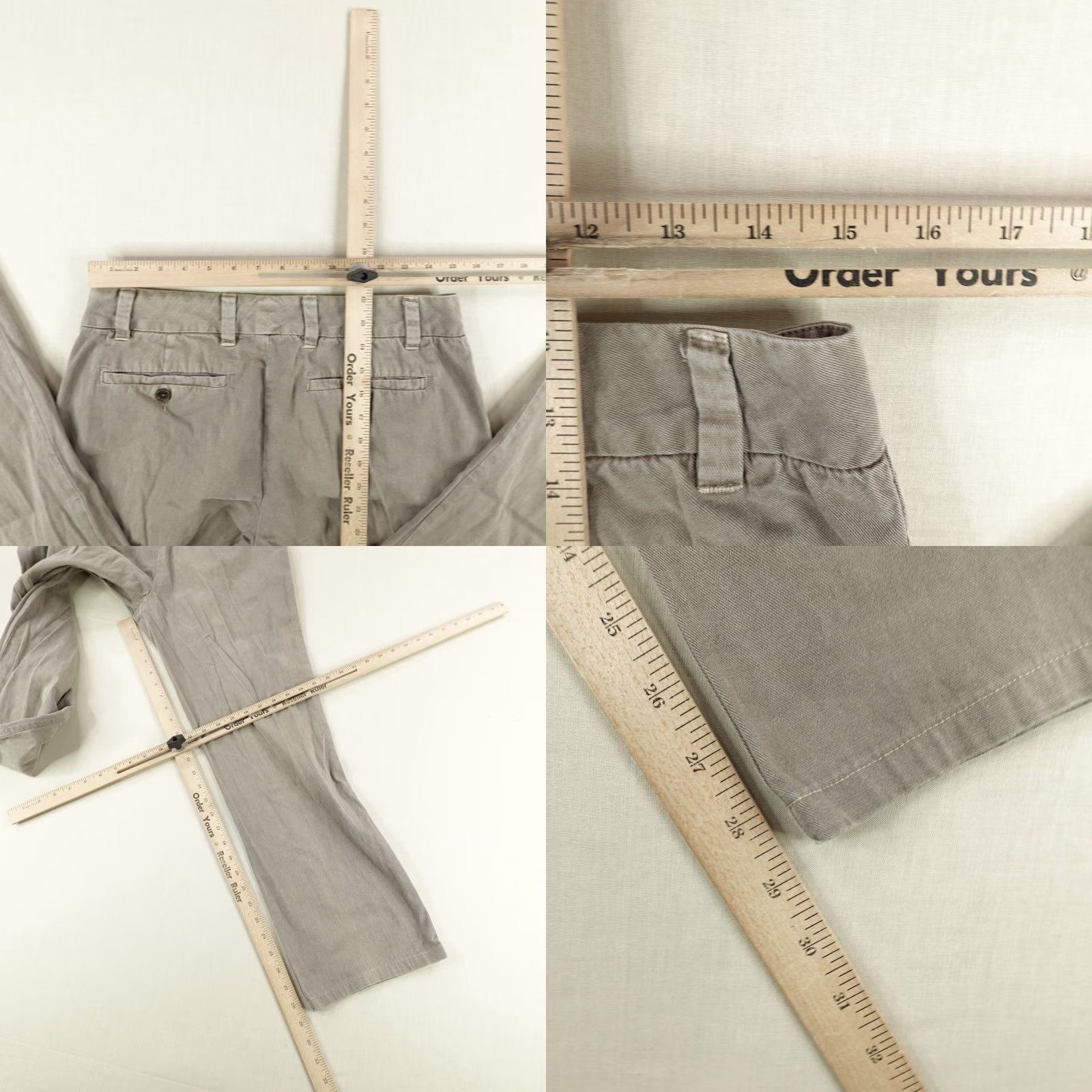 James Perse VINTAGE James Perse Pants Mens 28 Taupe Cashmere Twill Button Fly Baggy Straight Casual Chino 2000s Mens Size US 30 / EU 46 - 8 Thumbnail