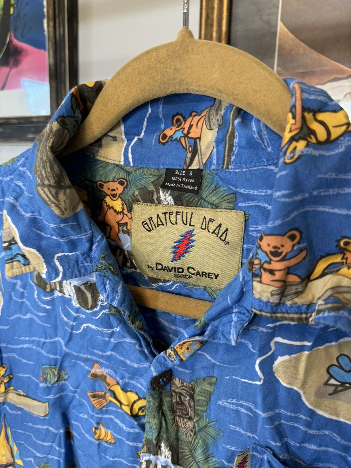 Grateful Dead × Vintage Vintage Grateful Dead Hawaiian Shirt Size US S / EU 44-46 / 1 - 5 Thumbnail