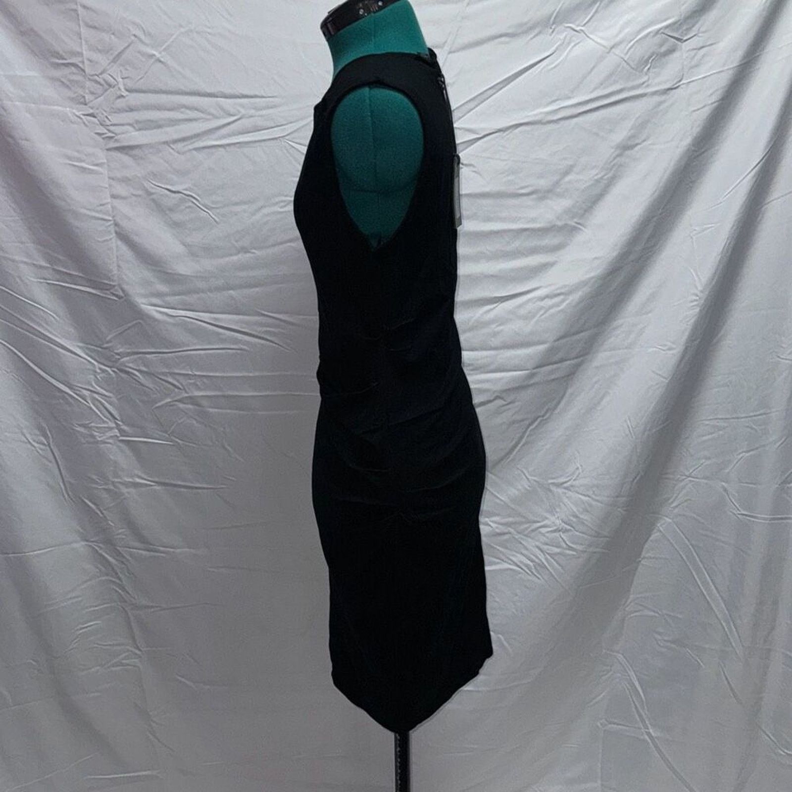 Allsaints All Saints Black Rina Asymmetric Draped Dress | Sz L, NWT Size L / US 10 / IT 46 - 4 Thumbnail