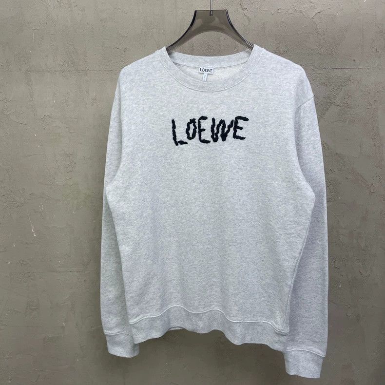 Loewe loewe Gray embroidered logo round-neck sweatshirt 2506-Next Size US XS / EU 42 / 0 - 1 Thumbnail
