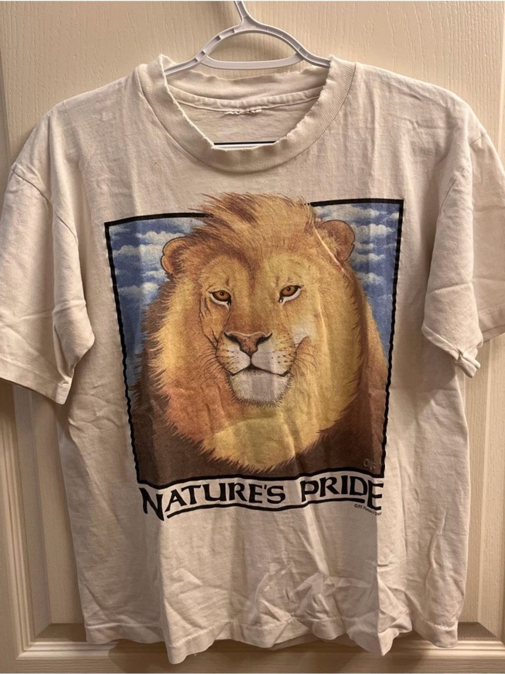 Gildan Nature's Pride 1995 Vintage Lion Graphic Tee Distressed Size US L / EU 52-54 / 3 - 1 Thumbnail