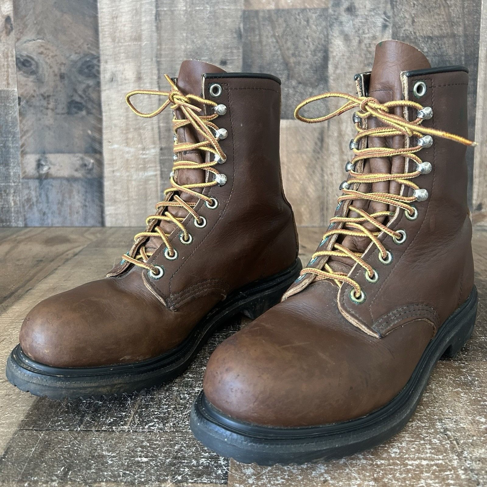 Vintage Red Wing Men’s 2233 Brown Leather Steel Toe Work Boot Size 11.5 E2 Red Wing 2233 Work Boots Size 11 Steel Toe EH | Mercari main image 3