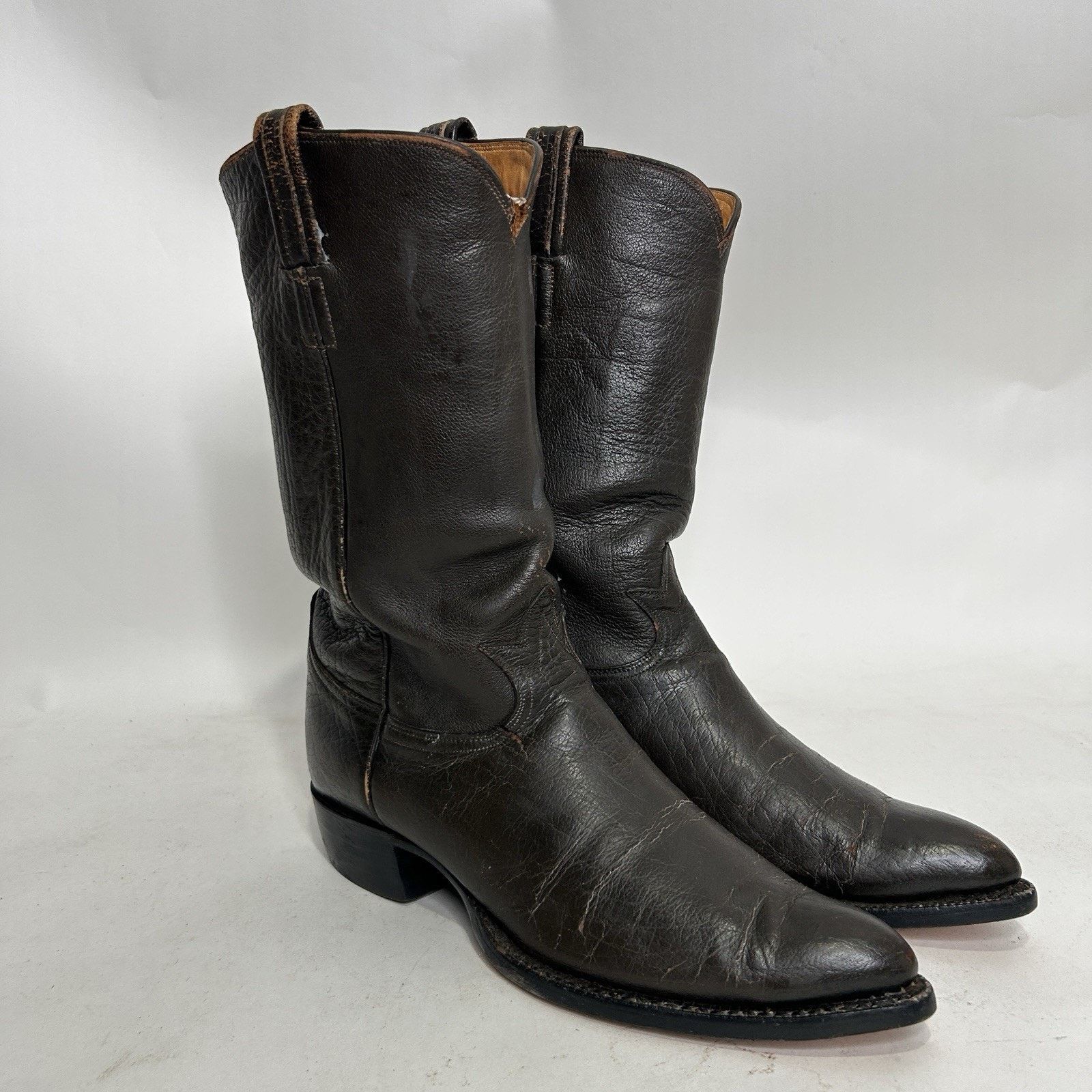Tony Lama Tony Lama Gold Label Water Buffalo Cowboy Boots “Espresso” Size US 10.5 / EU 43-44 - 1 Thumbnail