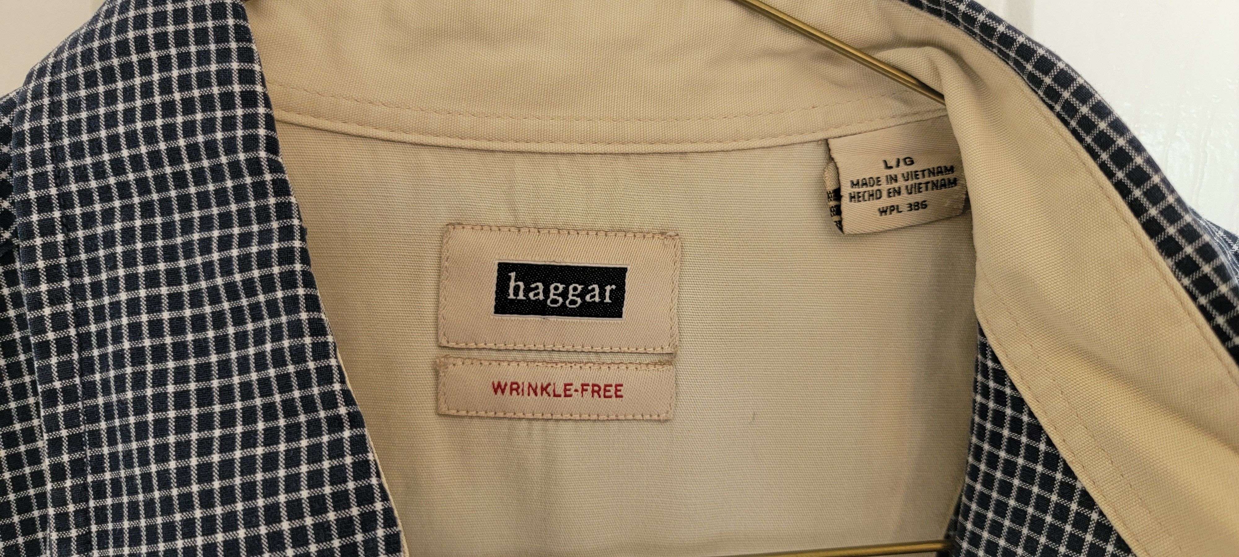 Haggar Navy plaid shirt Size US L / EU 52-54 / 3 - 2 Thumbnail