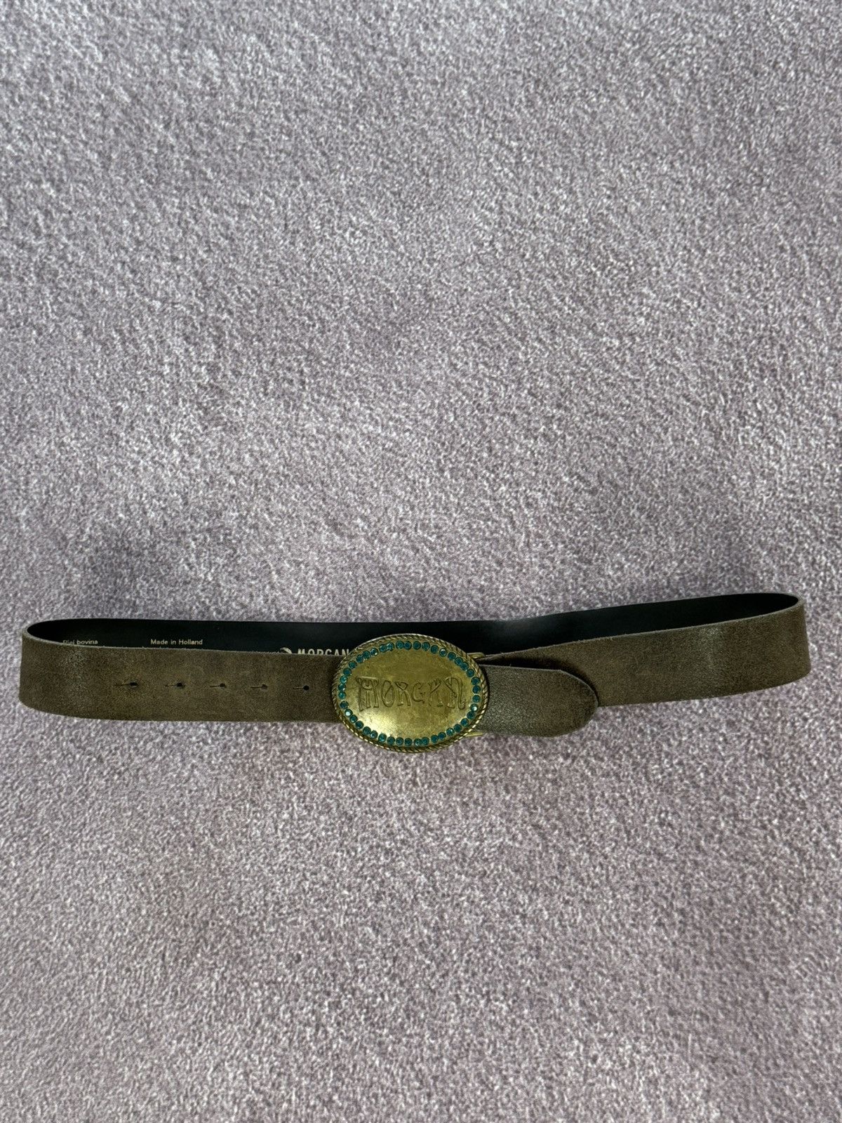 Hysteric Glamour Morgan Vintage 00s Big Metal Buckle Y2K Leather Belt Size ONE SIZE - 1 Thumbnail
