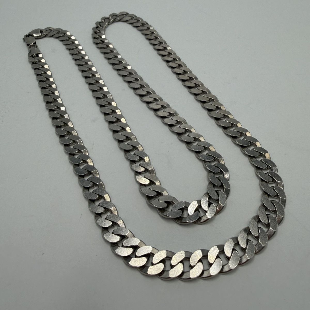 Sterling Silver Vintage 925 Sterling Silver Men's Curb Chain Necklace Size ONE SIZE - 4 Thumbnail