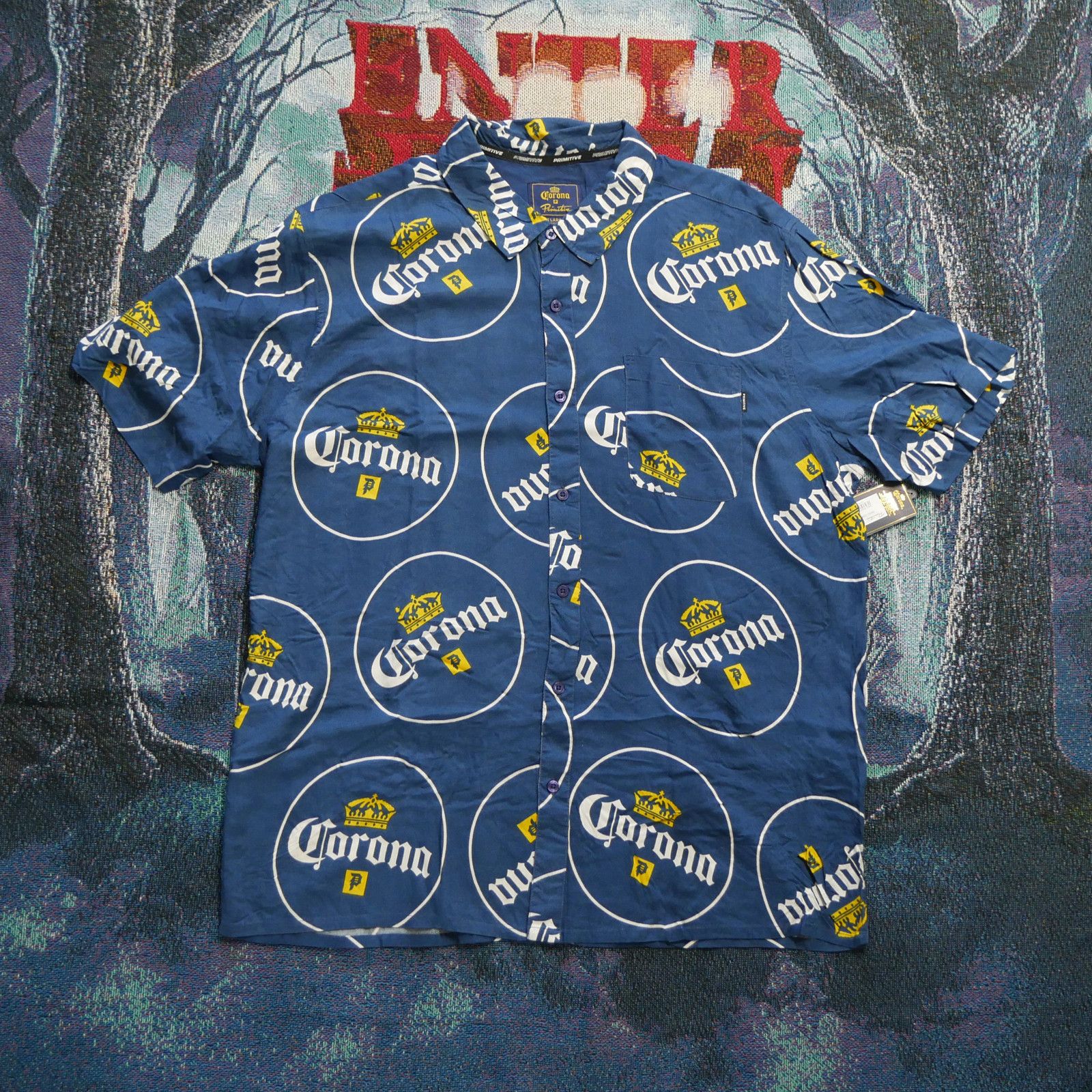 Primitive Primitive x Corona Button Down Rayon Shirt AOP Size US XXL / EU 58 / 5 - 1 Thumbnail