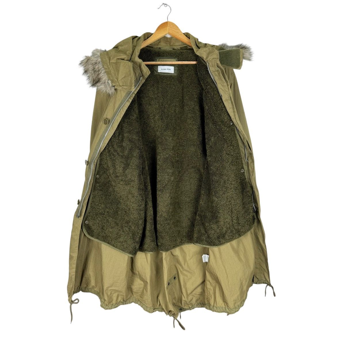 Global Work ❄️GLOBAL WORK HOODIE FUR FISHTAIL PARKA JACKET Size US L / EU 52-54 / 3 - 6 Thumbnail
