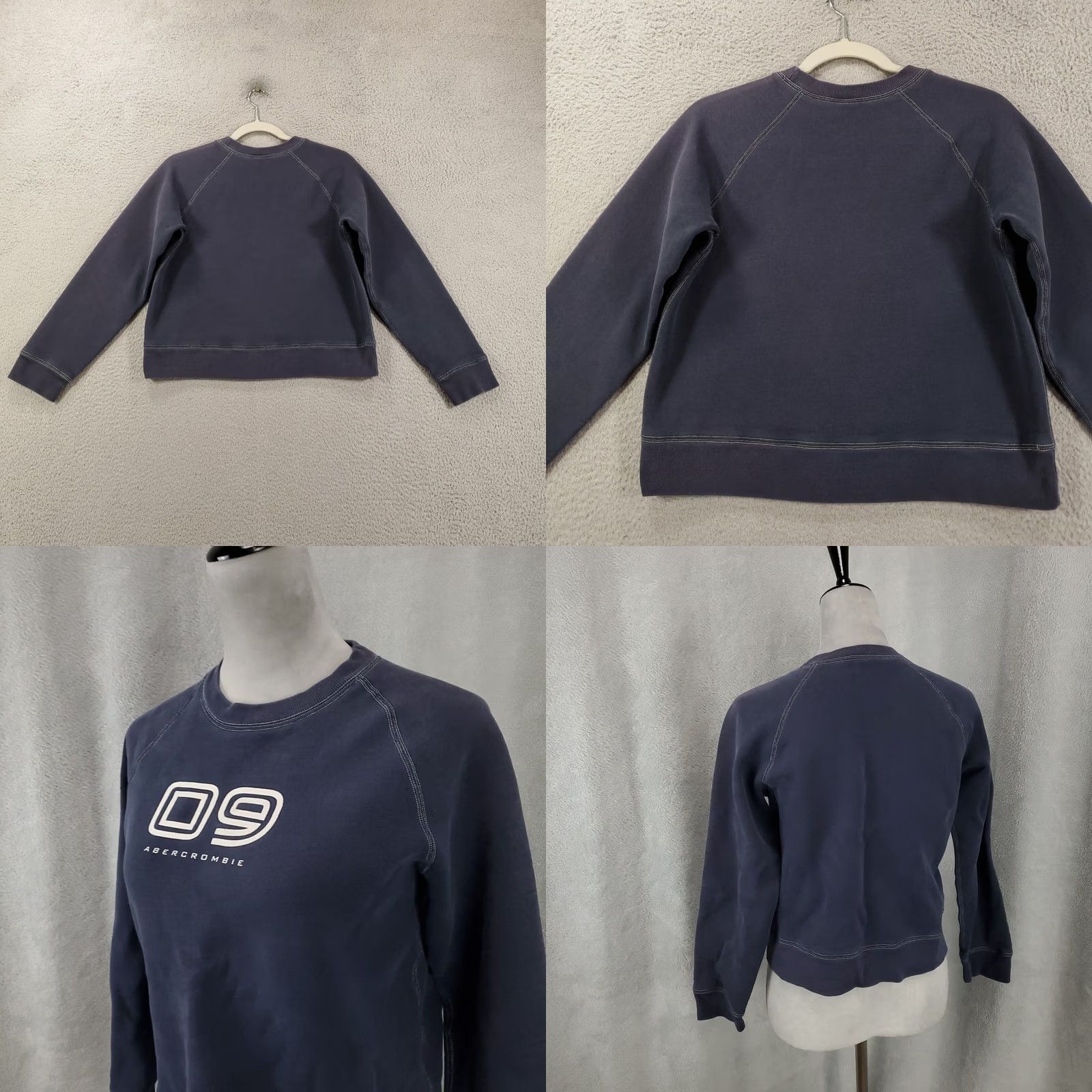 Abercrombie & Fitch VINTAGE Abercrombie & Fitch Sweater Sweatshirt Womens S Navy 90s Logo Crew Neck Pullover Size S / US 4 / IT 40 - 8 Thumbnail
