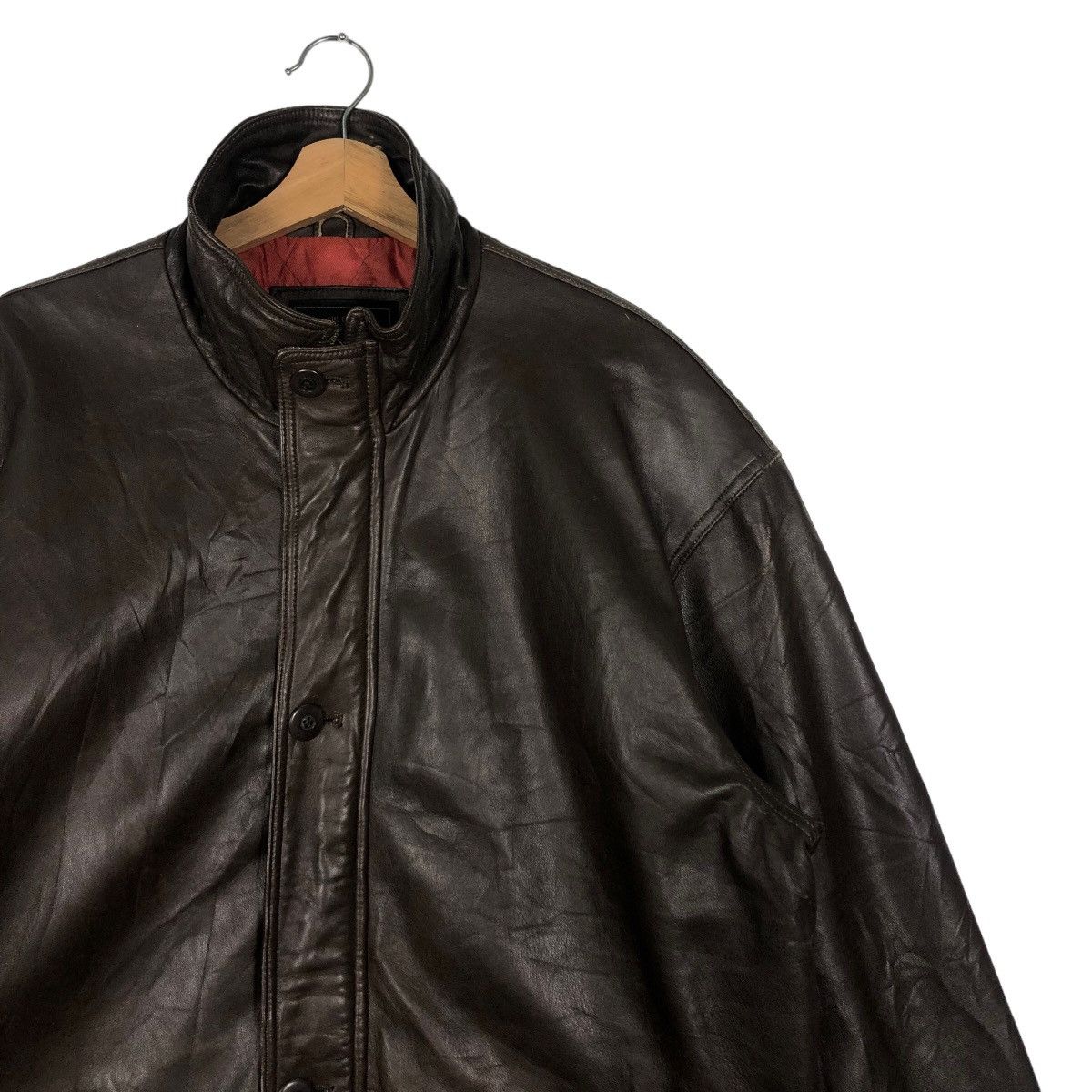 Japanese Brand 🔥90’s Biker Genuine Leather Jacket Allen Jolly Issey Miyake Size US L / EU 52-54 / 3 - 4 Thumbnail