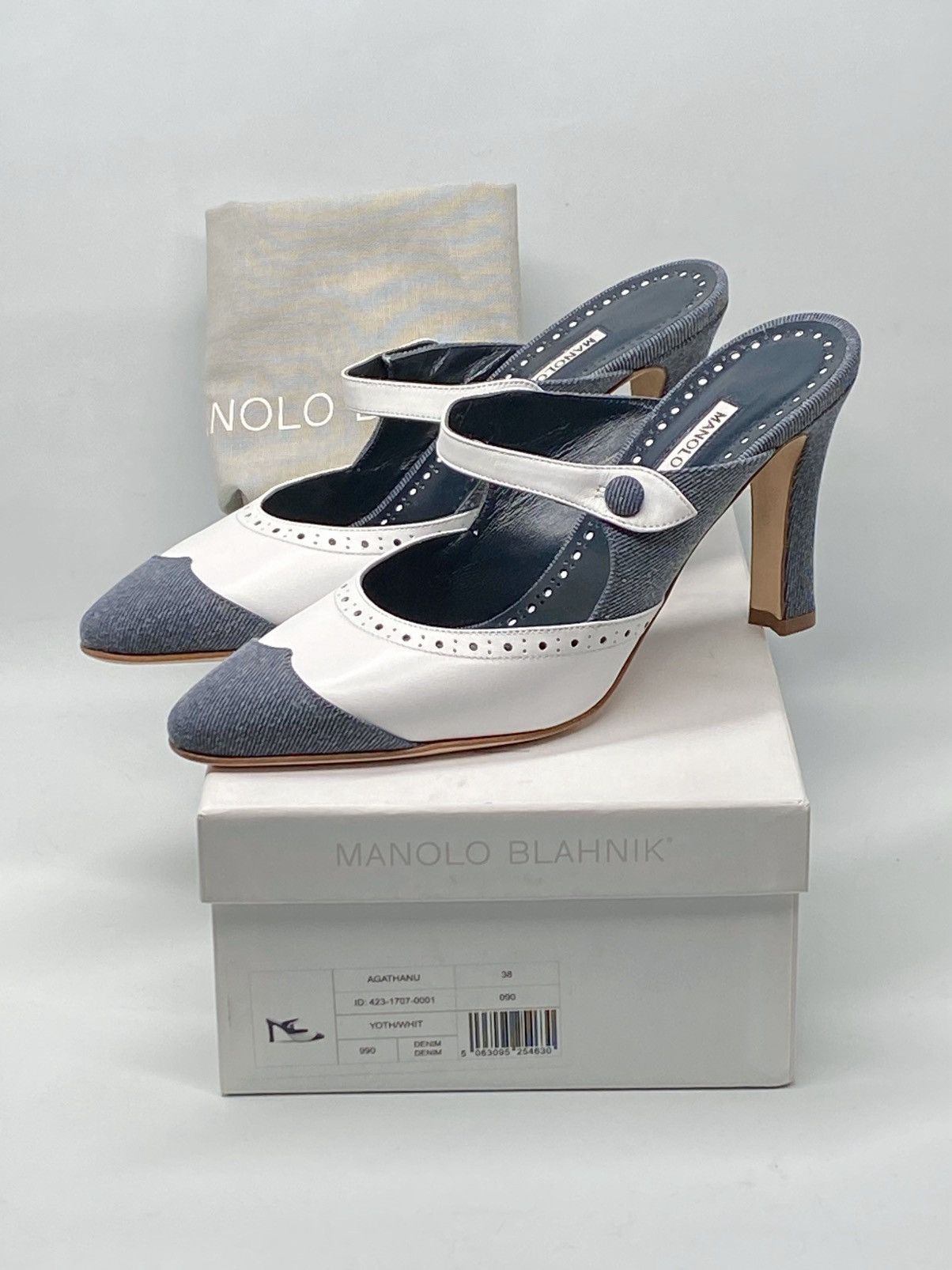 Manolo Blahnik Manolo Blahnik Agathanu 90MM Brogue Mules size 38 Size US 8 / IT 38 - 12 Thumbnail