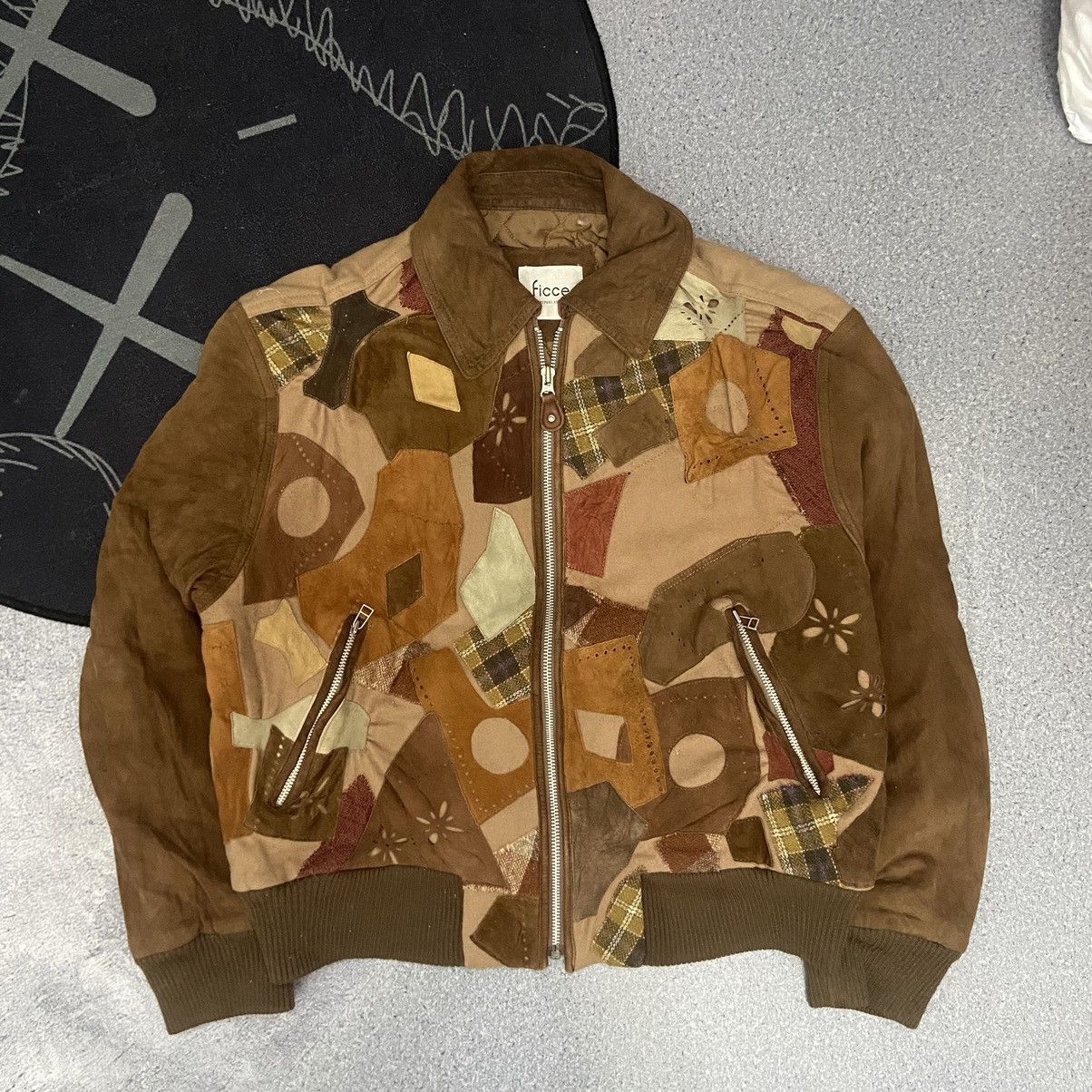 Japanese Brand × Yoshiyuki Konishi Vintage 1990s Ficce Yoshiyuki Konishi Patchwork Jacket Size US L / EU 52-54 / 3 - 1 Thumbnail