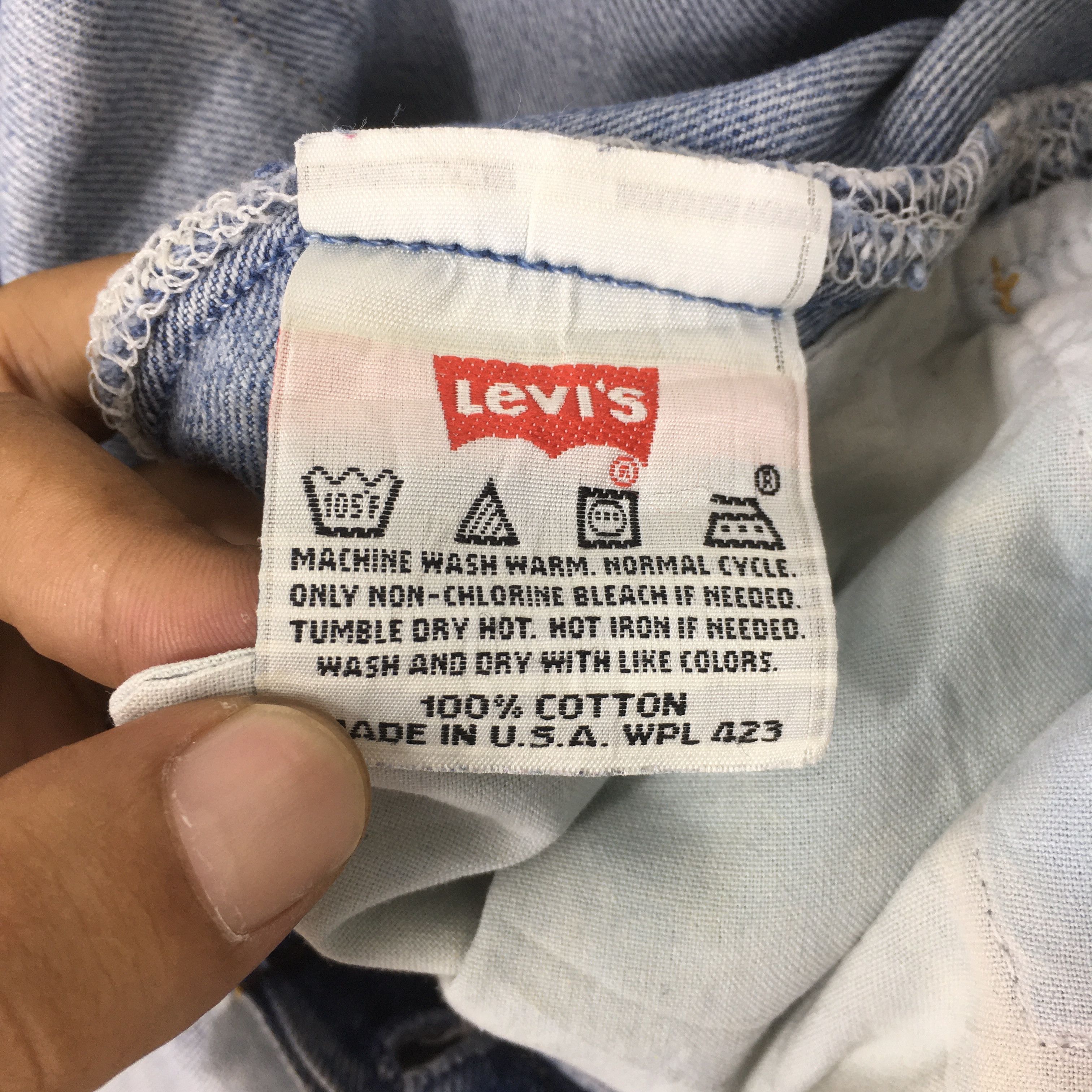 Levi's Size 30x29 Vintage 90s Levi's 501 Straight Cut Denim S1824 Size US 30 / EU 46 - 12 Thumbnail
