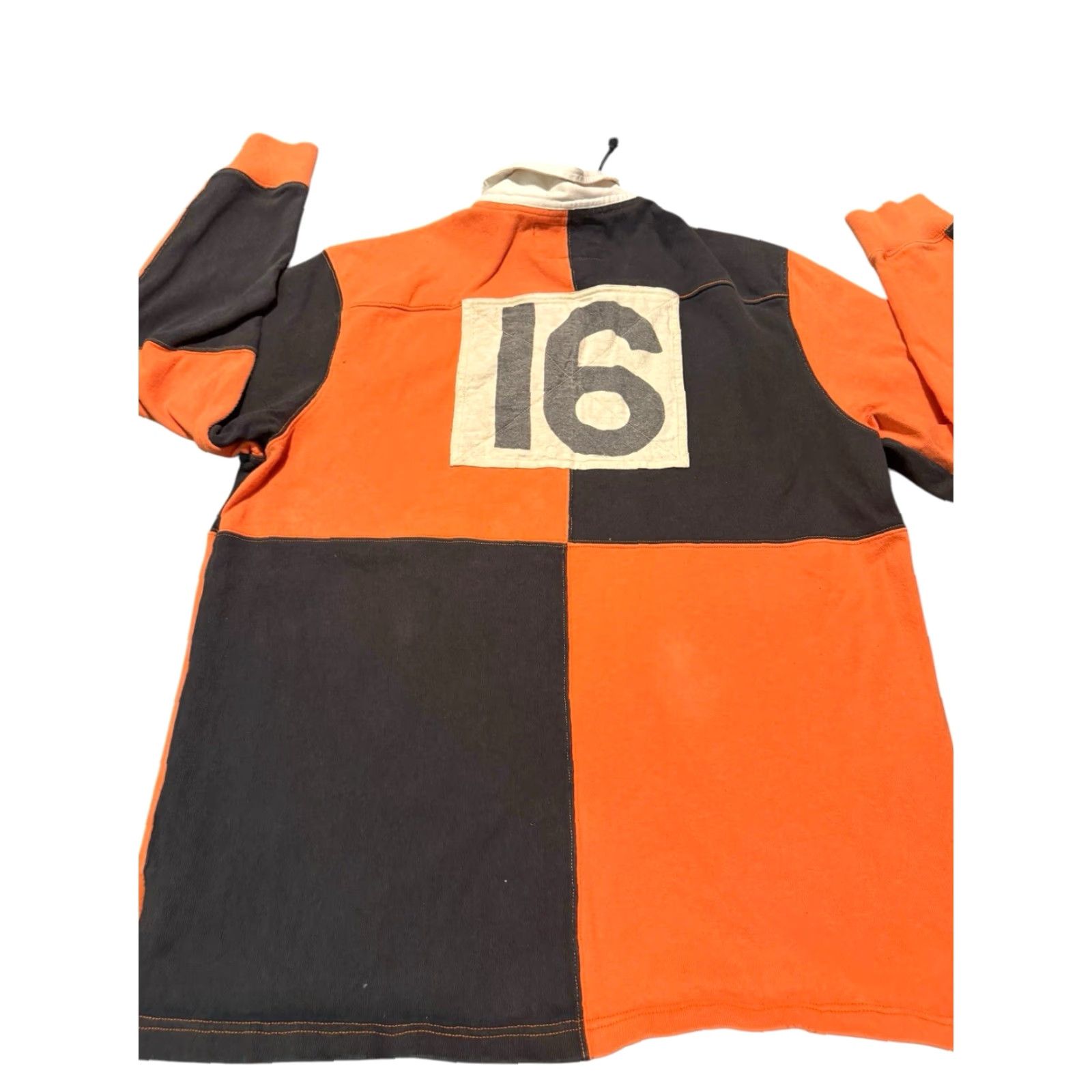 Ralph Lauren Ralph Lauren Polo Shirt Men 2XL Orange Lace Long Sleeve Rugby Patch Slim Fit Shirts Polo Shirt Size US XXL / EU 58 / 5 - 7 Thumbnail