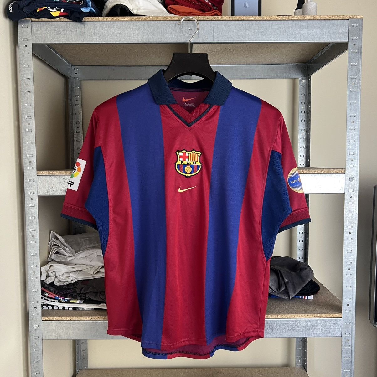 Nike Rare! Barcelona Nike Soccer Jersey Shirt 00s Vintage Size US M / EU 48-50 / 2 - 1 Thumbnail