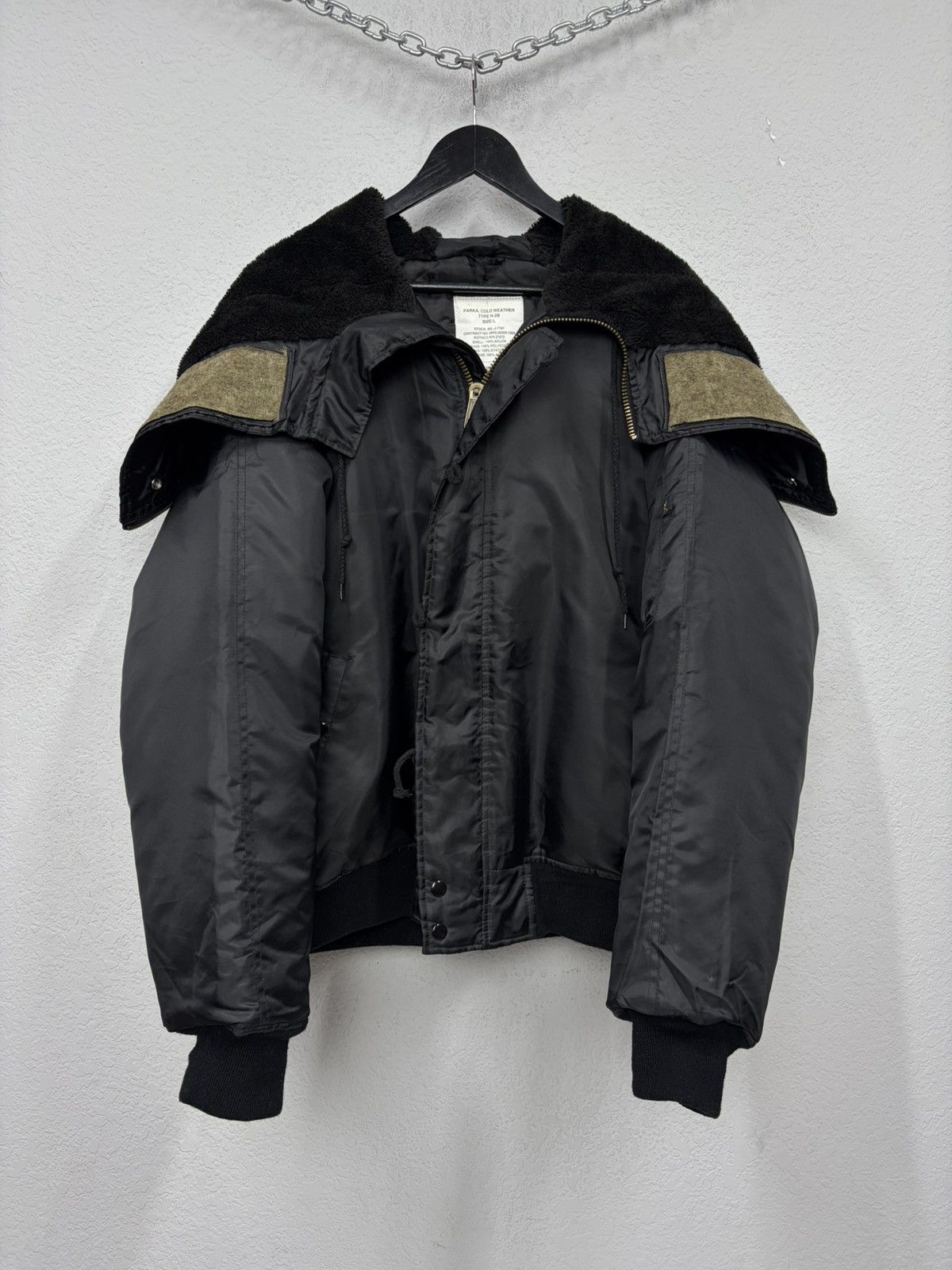 If Six Was Nine Vintage Rick Owens Vibe Black Bomber Jacket Faux Fur Collar Size US L / EU 52-54 / 3 - 19 Thumbnail