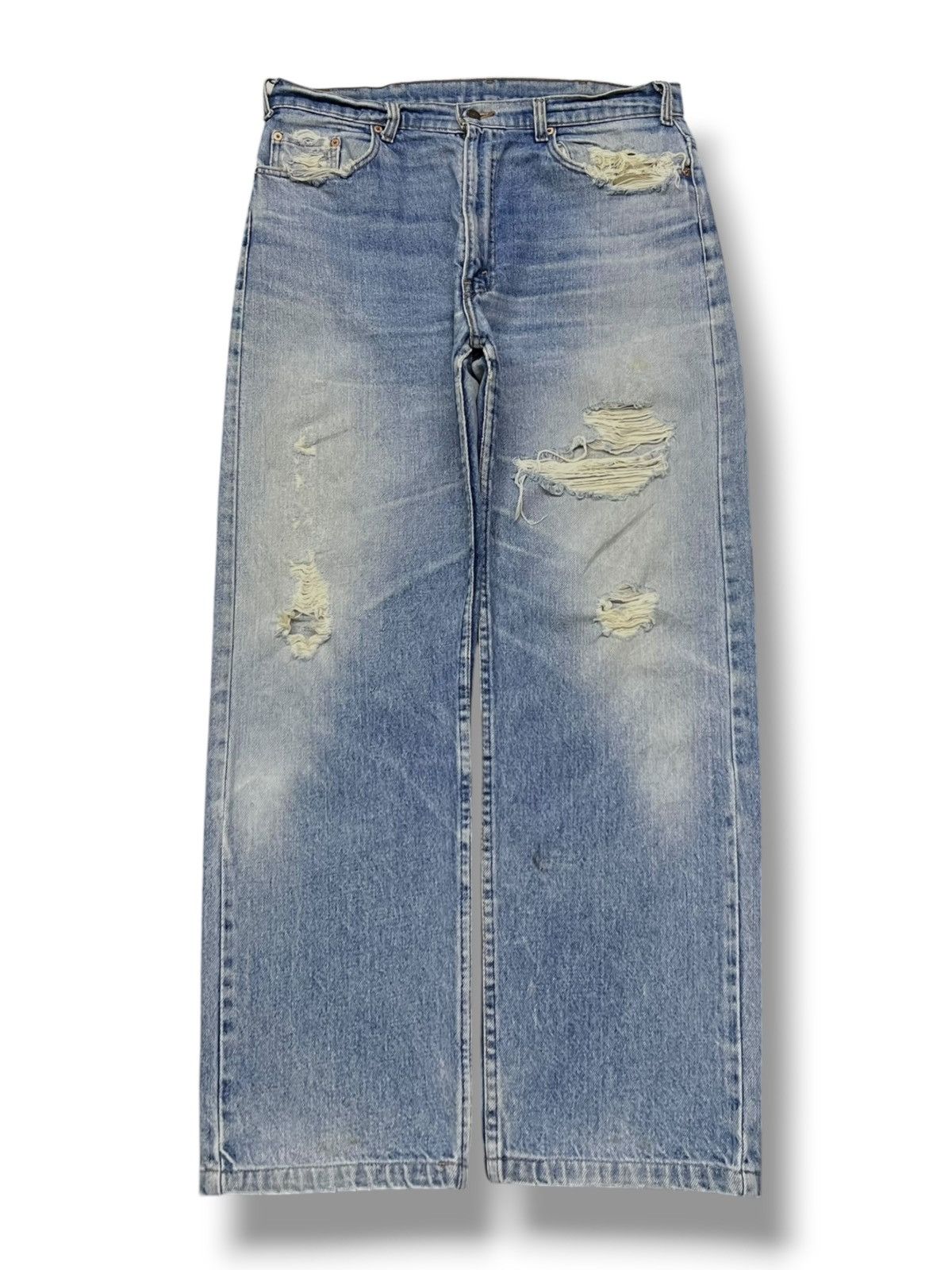 Levi's Loose Vintage 90s Levi’s 505-0217 USA - Faded Light Wash Size US 37 - 2 Thumbnail