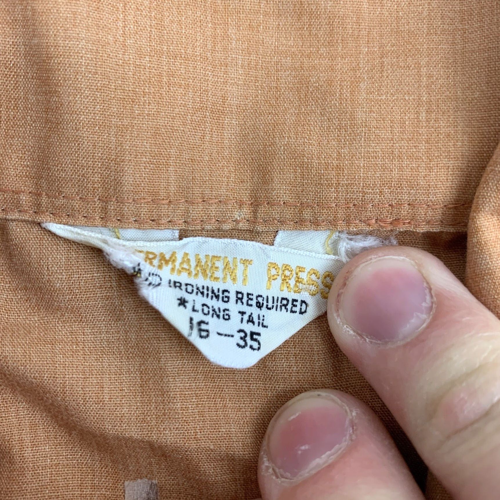 Vintage Vintage Permanent Press Western Shirt Adult Large Long Sleeve Snap Closure Orange Casual 80s Cowboy Outdoors Men Size US L / EU 52-54 / 3 - 3 Thumbnail
