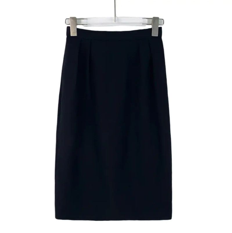 Dior Dior Black Wool A-Line Skirt Size L 0089 Size 30" / US 8 / IT 44 - 1 Thumbnail
