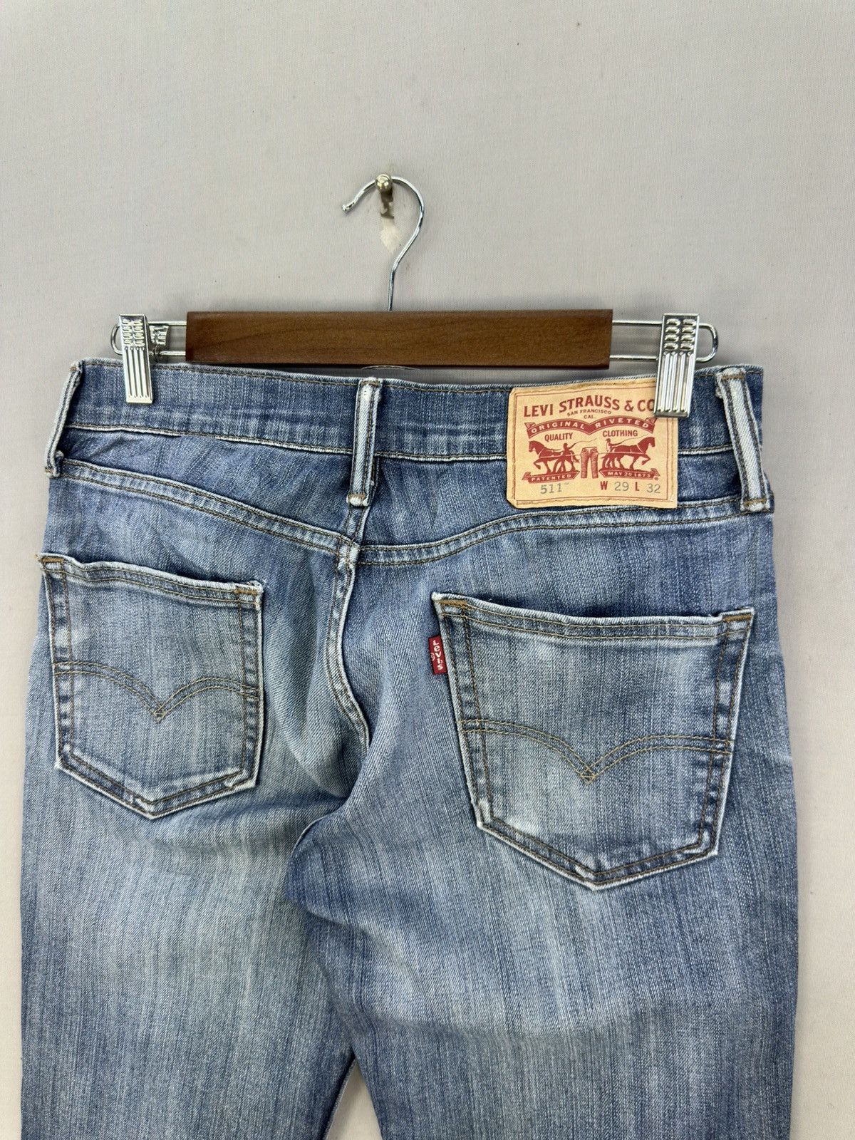 Levi's Levi’s 511 Distressed Faded Regular Fit Jeans Size US 30 / EU 46 - 6 Thumbnail