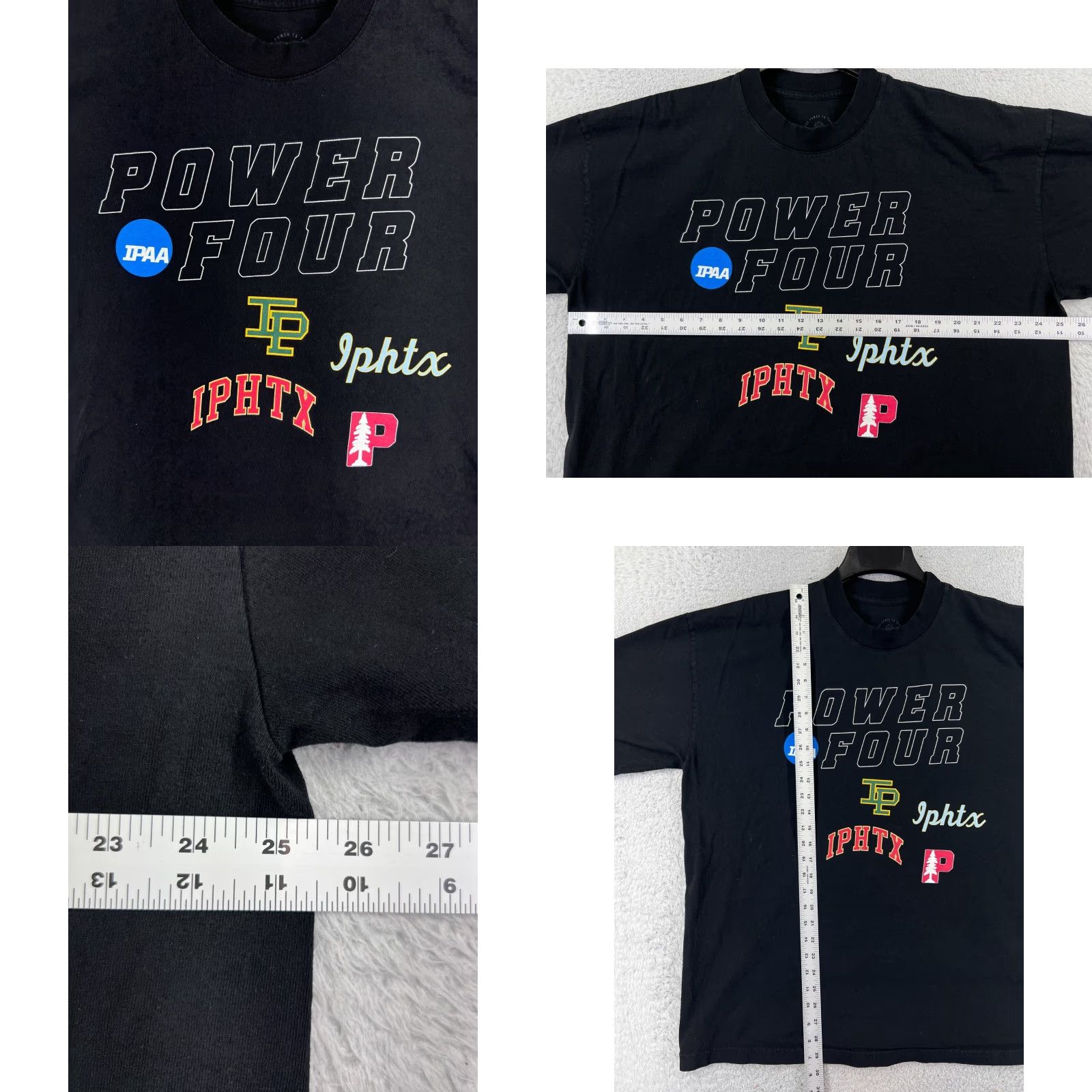 Vintage IPPA Sports Shirt Mens XL Black Short Sleeve Crew Neck Jersey T-Shirt Sports Activewear Men 44in Chest 30in Length Size US XL / EU 56 / 4 - 8 Thumbnail