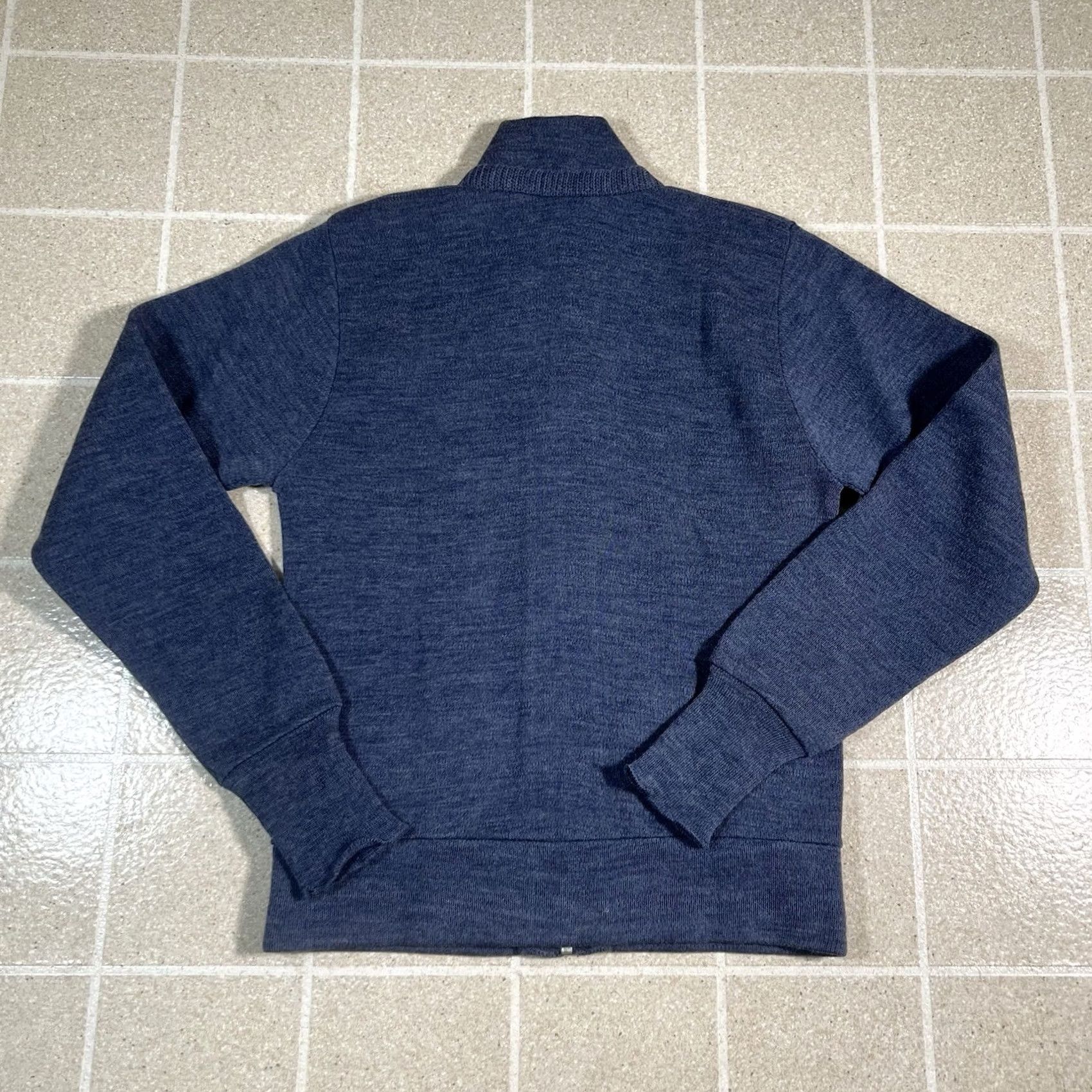 Vintage VINTAGE 1970s 100% Virgin Wool Zip Up Sweater Unbranded Unisex Adults L Blue Made in USA Union Made Size US L / EU 52-54 / 3 - 2 Thumbnail