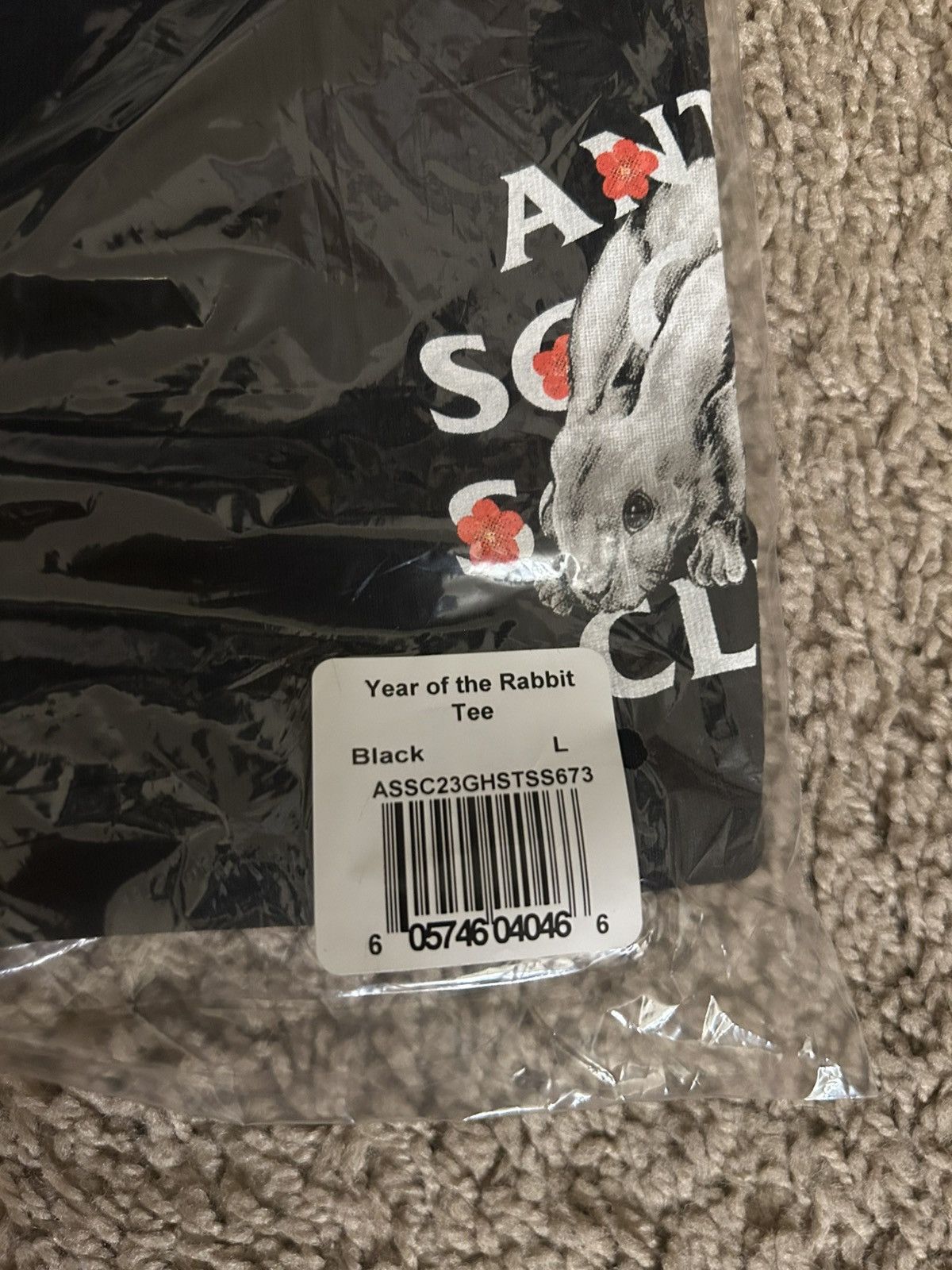 Anti Social Social Club NWT Anti Social Social Club Year Of The Rabbit Large Size T Size US L / EU 52-54 / 3 - 3 Thumbnail