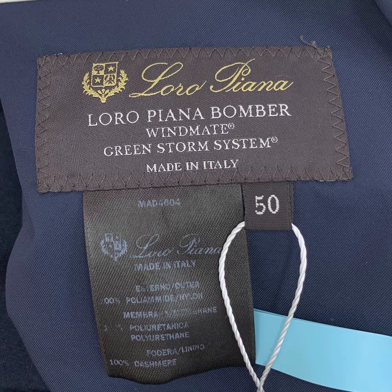 Loro Piana Loro Piana Dark blue stand-up collar zipper long-sleeved do Size US M / EU 48-50 / 2 - 5 Thumbnail