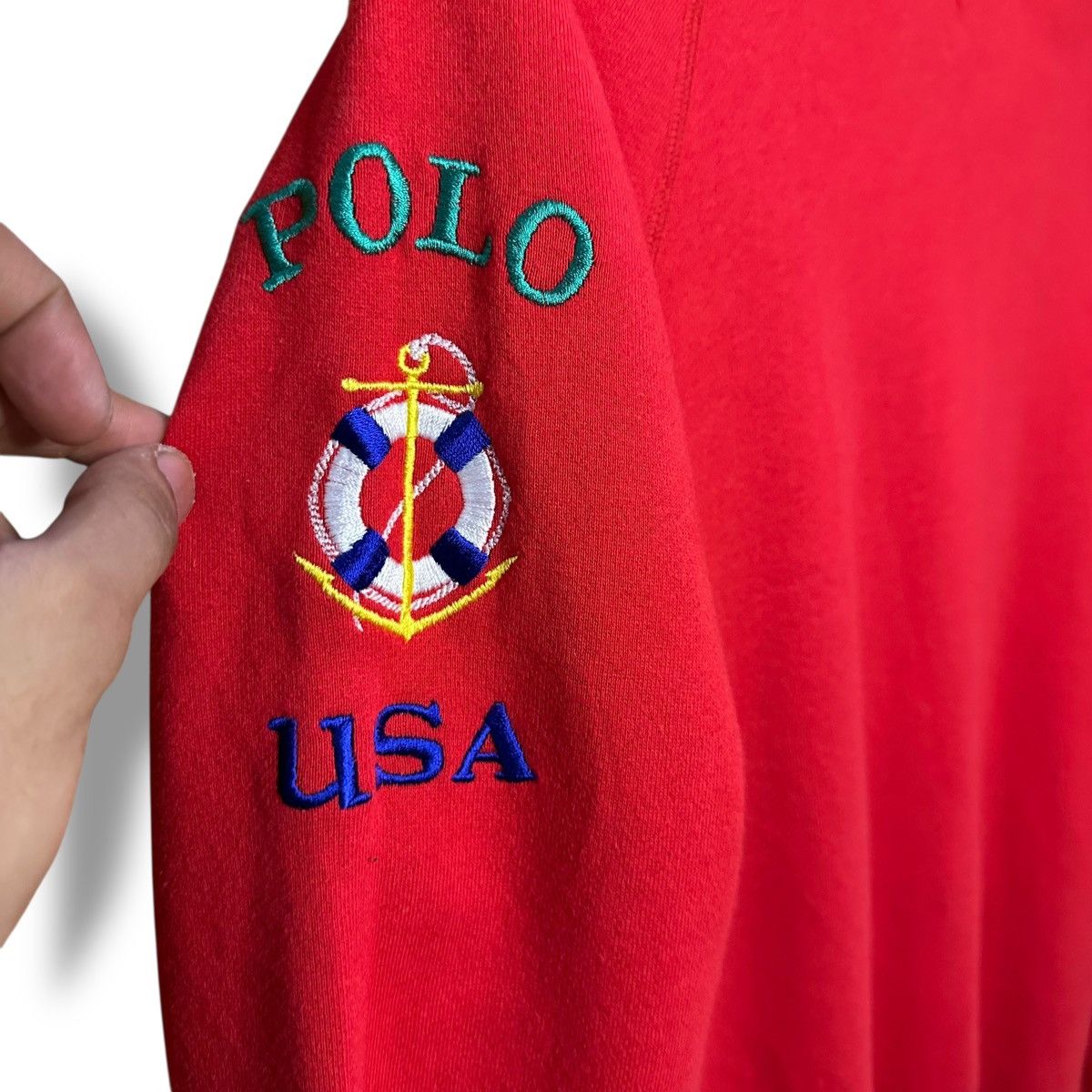 Polo Ralph Lauren Vintage Polo Ralph Lauren Crewneck Rugby Two Tone Sweatshirt Size US S / EU 44-46 / 1 - 4 Thumbnail