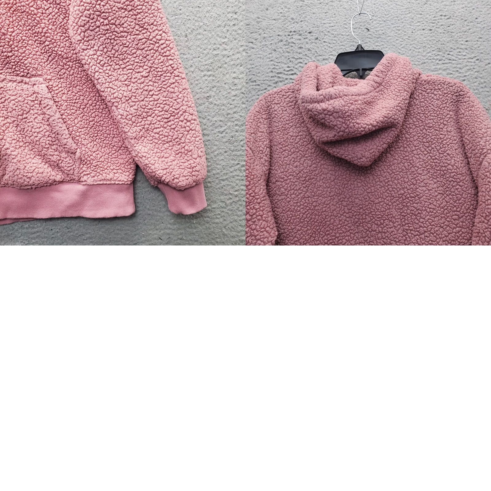 Vintage Aéropostale Sherpa Hoodie Womens S Pink Long Sleeve Kangaroo Pocket Drawstring Hoodie Size S / US 4 / IT 40 - 8 Thumbnail
