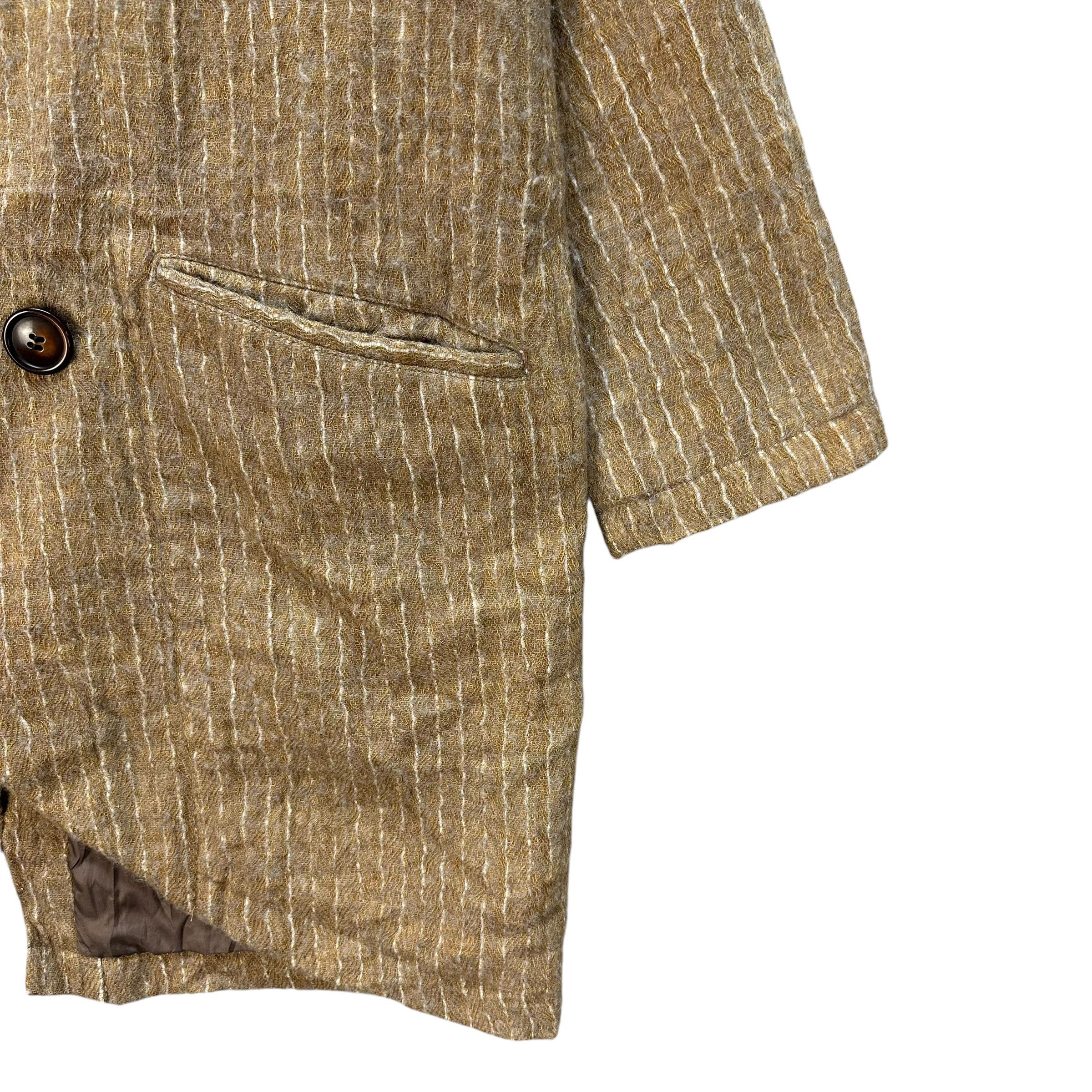 Japanese Brand PLANTATION Striped Double Breasted Coat Jacket #012-1428 Size US M / EU 48-50 / 2 - 6 Thumbnail