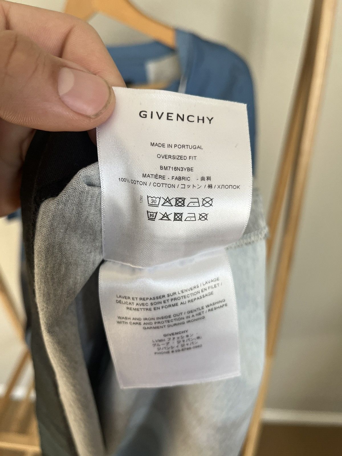 Givenchy Givenchy Statue Of Liberty Oversized T-Shirt Men's Blue M Size US M / EU 48-50 / 2 - 9 Thumbnail