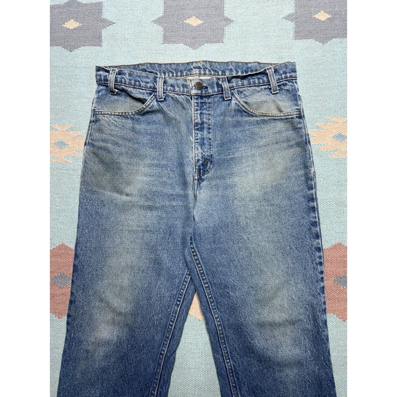 Levi's VINTAGE Levi’s 517 Jeans Orange Tab 80s Straight Leg 34x29 Mens Denim Distressed Size US 34 / EU 50 - 7 Thumbnail