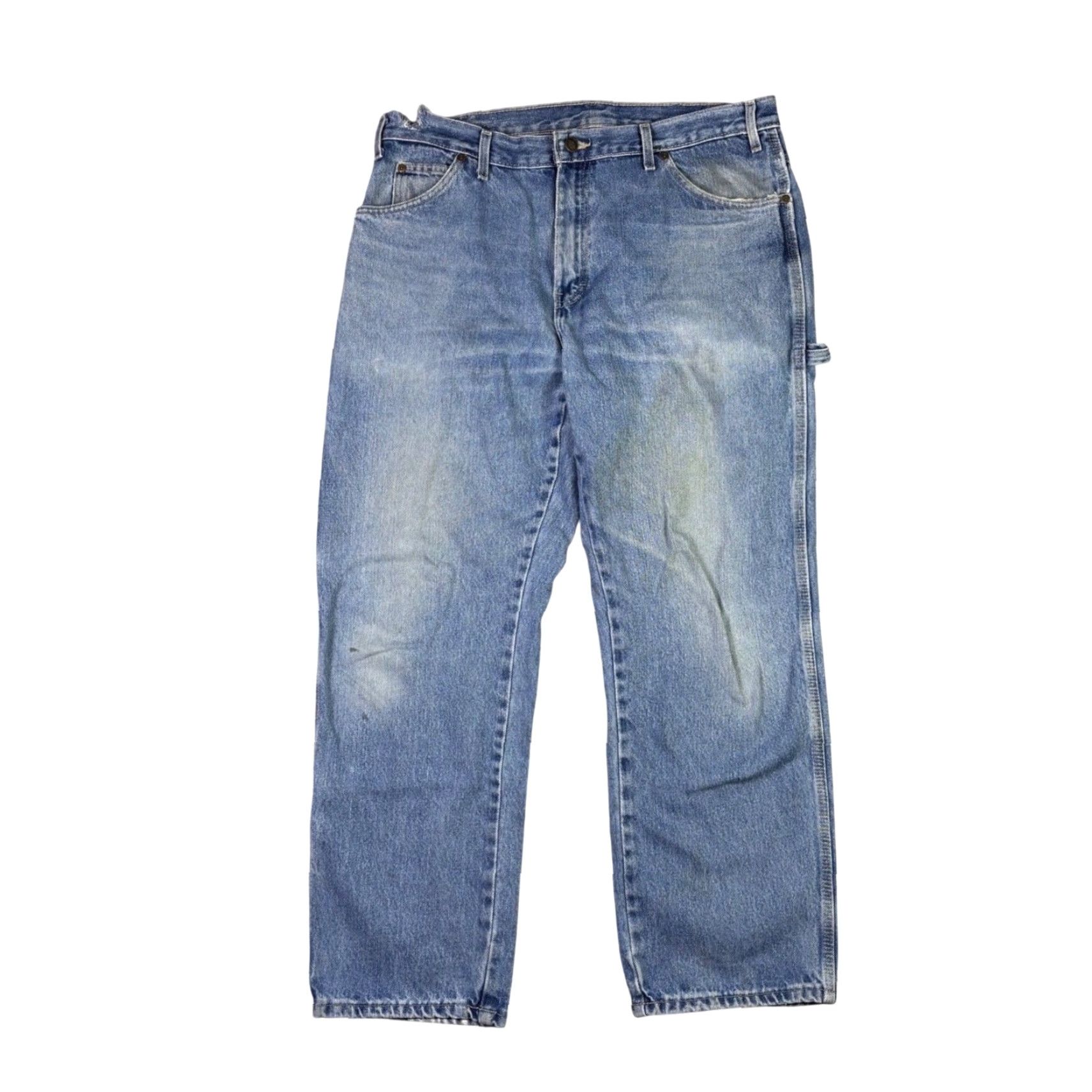 Dickies Dickies Jeans Mens 36x30 Blue Denim Workwear Utility Pants Relaxed Cargo Pocket Straight Adjustable Rise Mid Size US 36 / EU 52 - 2 Thumbnail