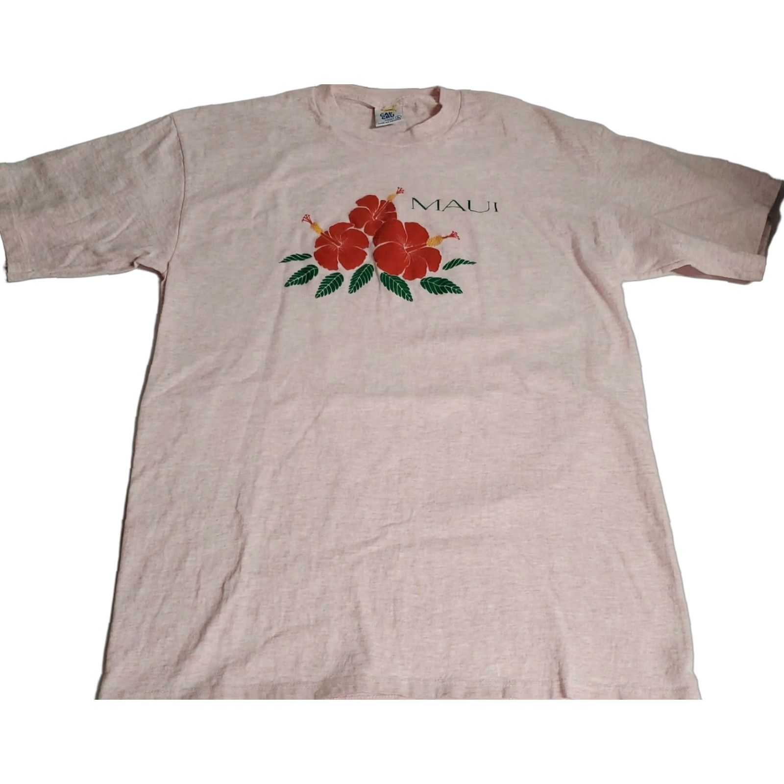 Pinko VINTAGE CalCru Floral T-Shirt Adult Large Pink Maui Hawaii Single Stitch Mens Size US L / EU 52-54 / 3 - 1 Thumbnail