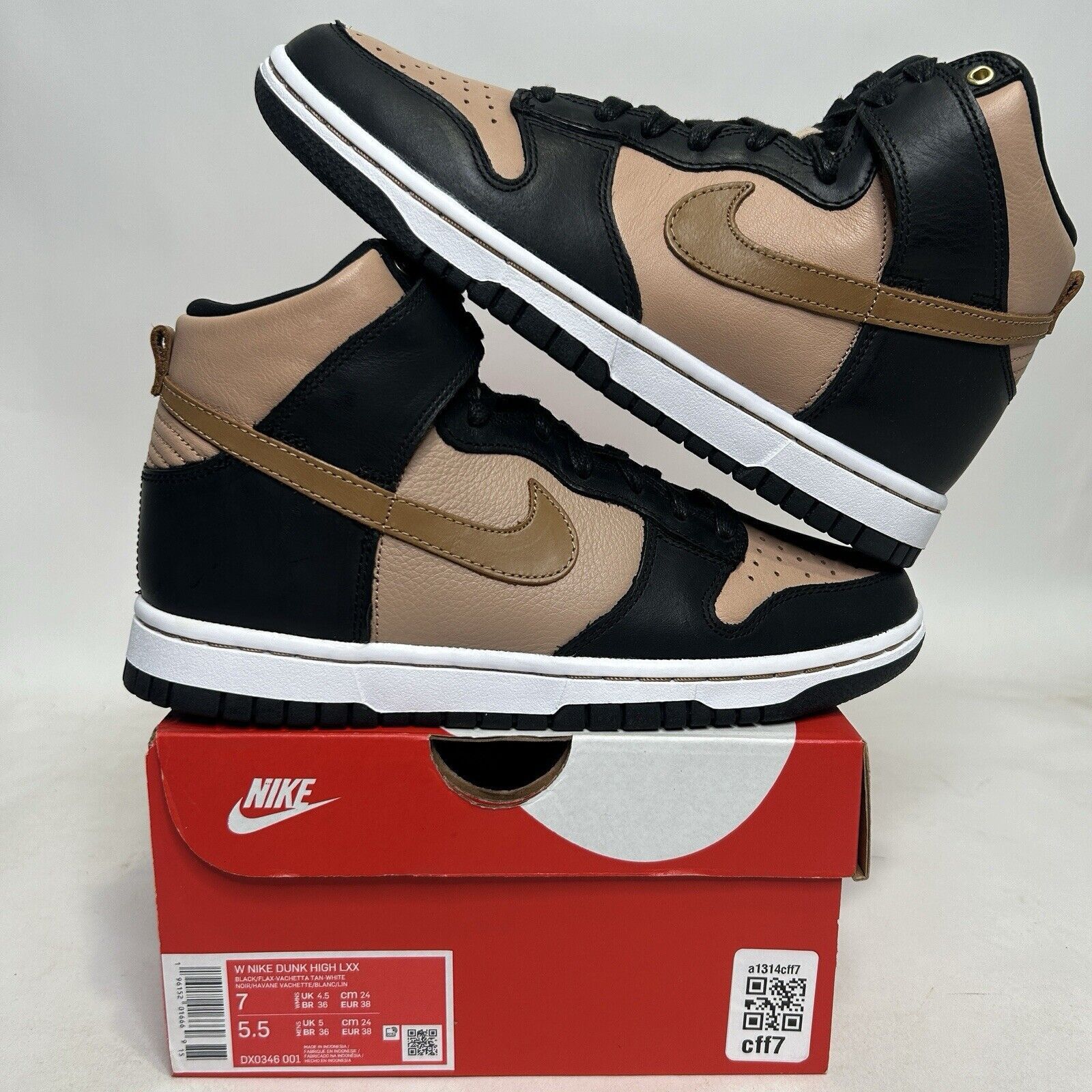 Nike Nike Dunk High WMNS LXX “Flax/Vachetta Tan” 2024 Size US 7 / IT 37 - 1 Thumbnail