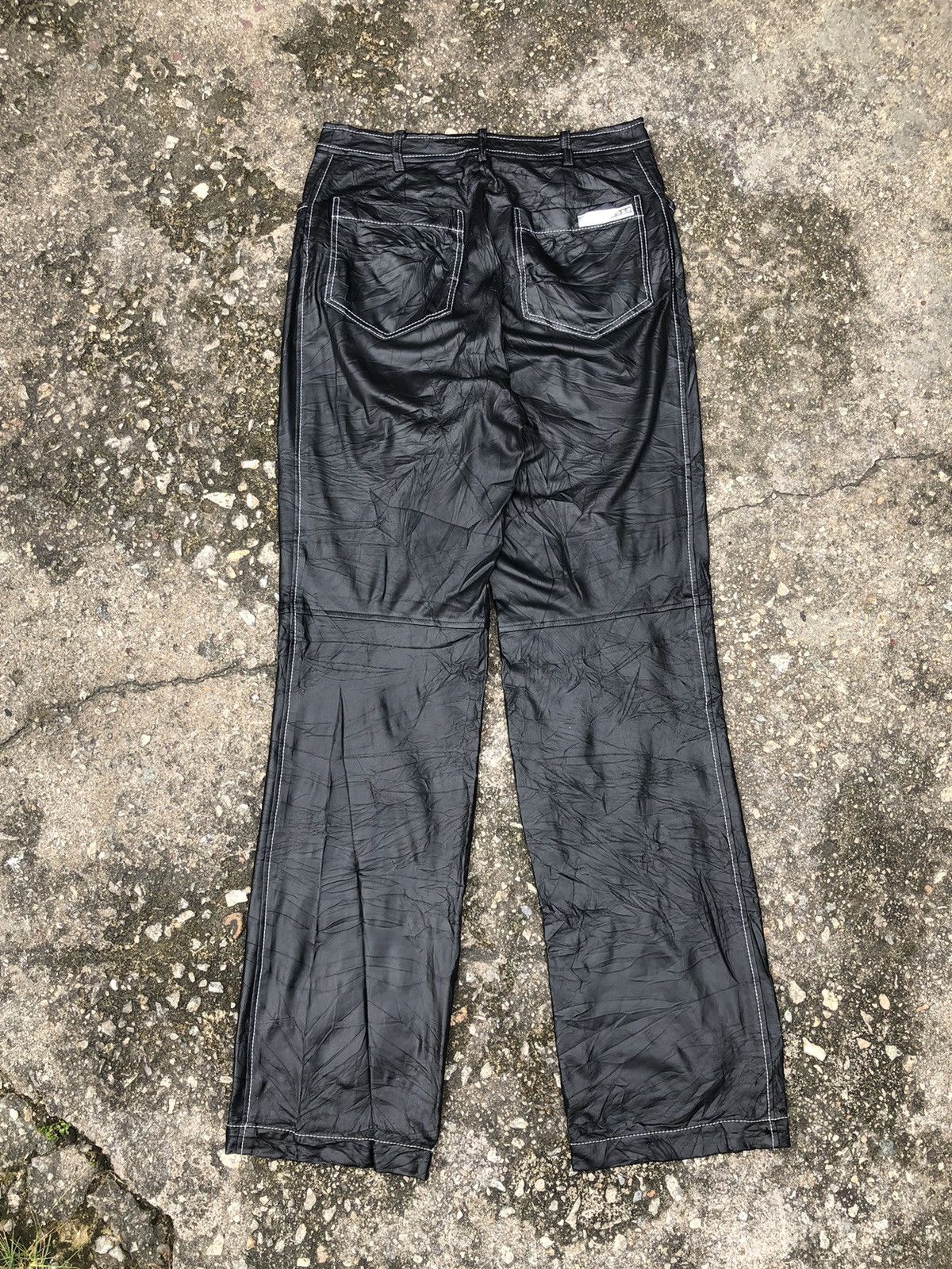 Lanvin × Leather × Vintage Vintage Lanvin Sports Faux Leather Pants Size US 27 - 10 Thumbnail