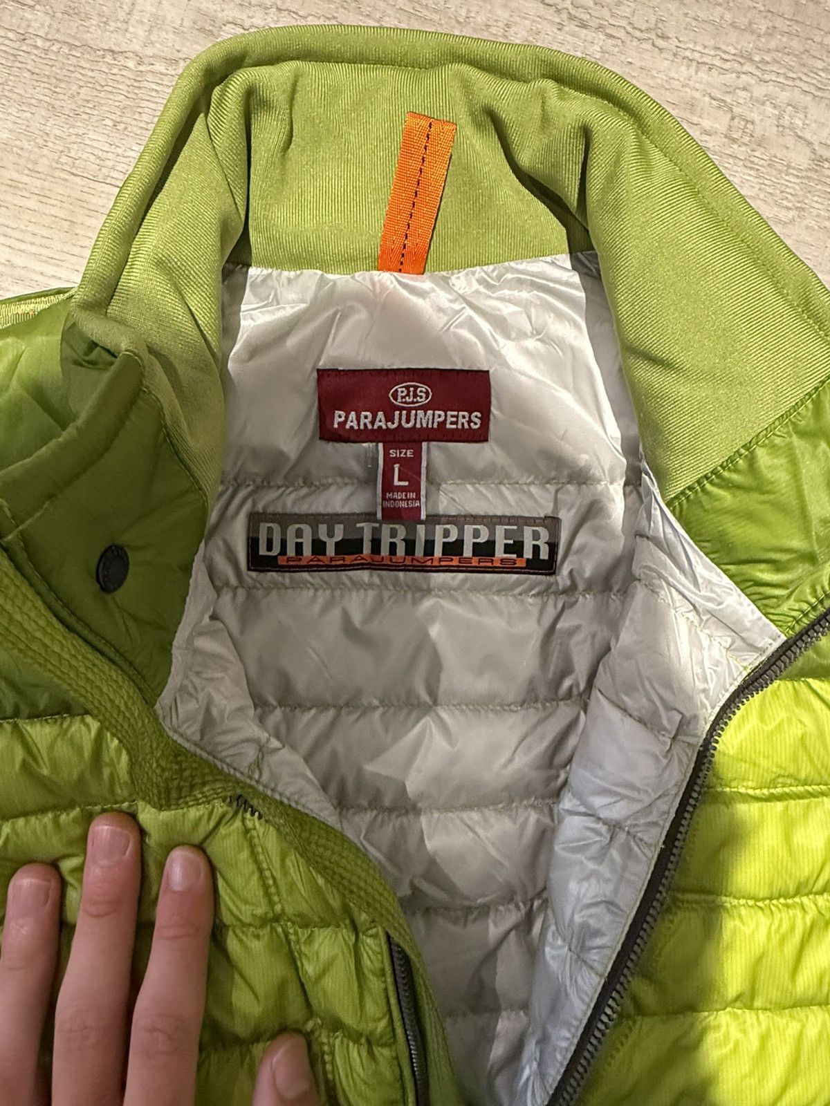 Parajumpers Two tone gecko green down vest Size US L / EU 52-54 / 3 - 3 Thumbnail
