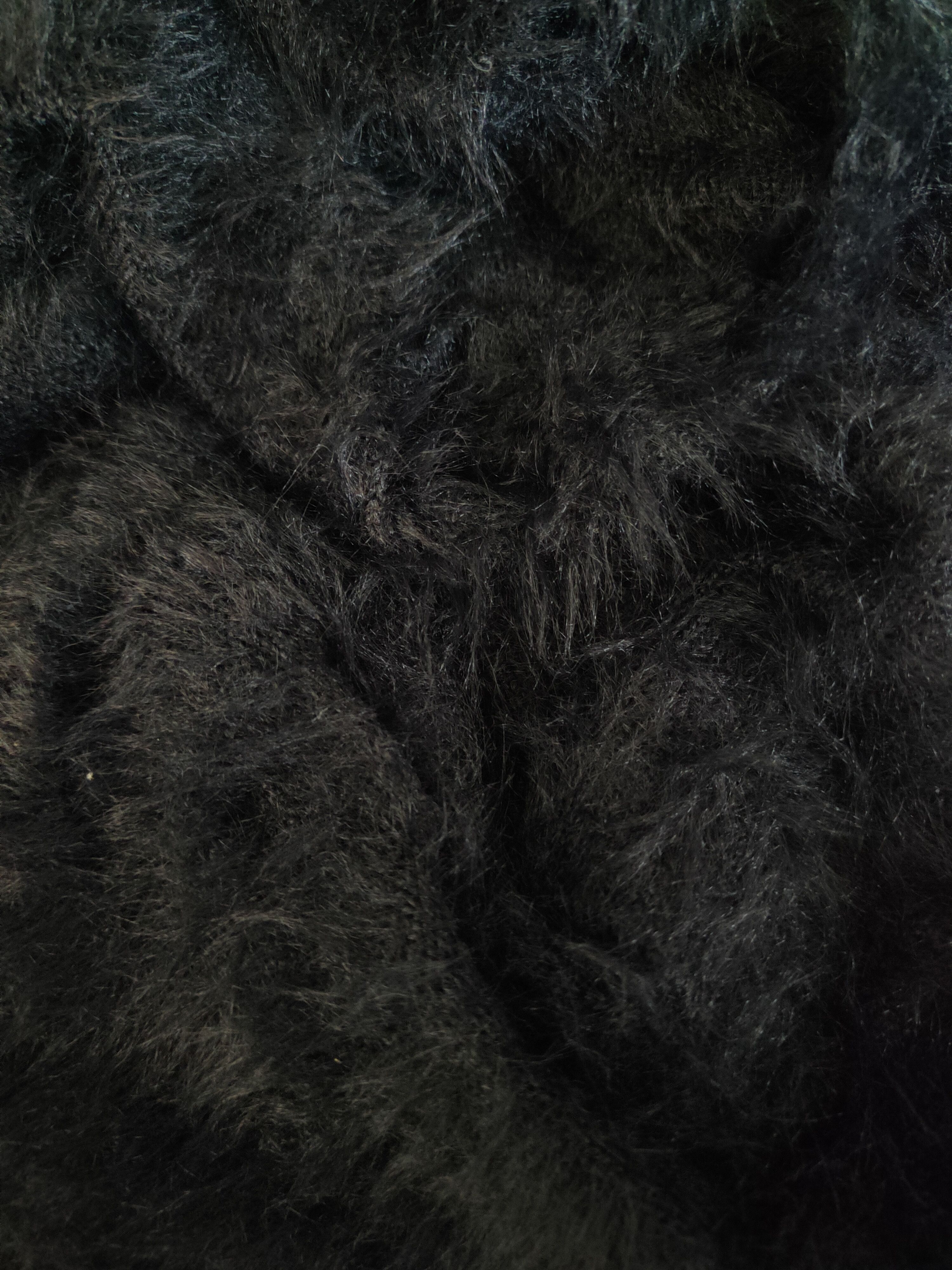 Vintage Ray Cassin Favori Black Fur Mohair Knitwear Cardigan Size M / US 6-8 / IT 42-44 - 10 Thumbnail