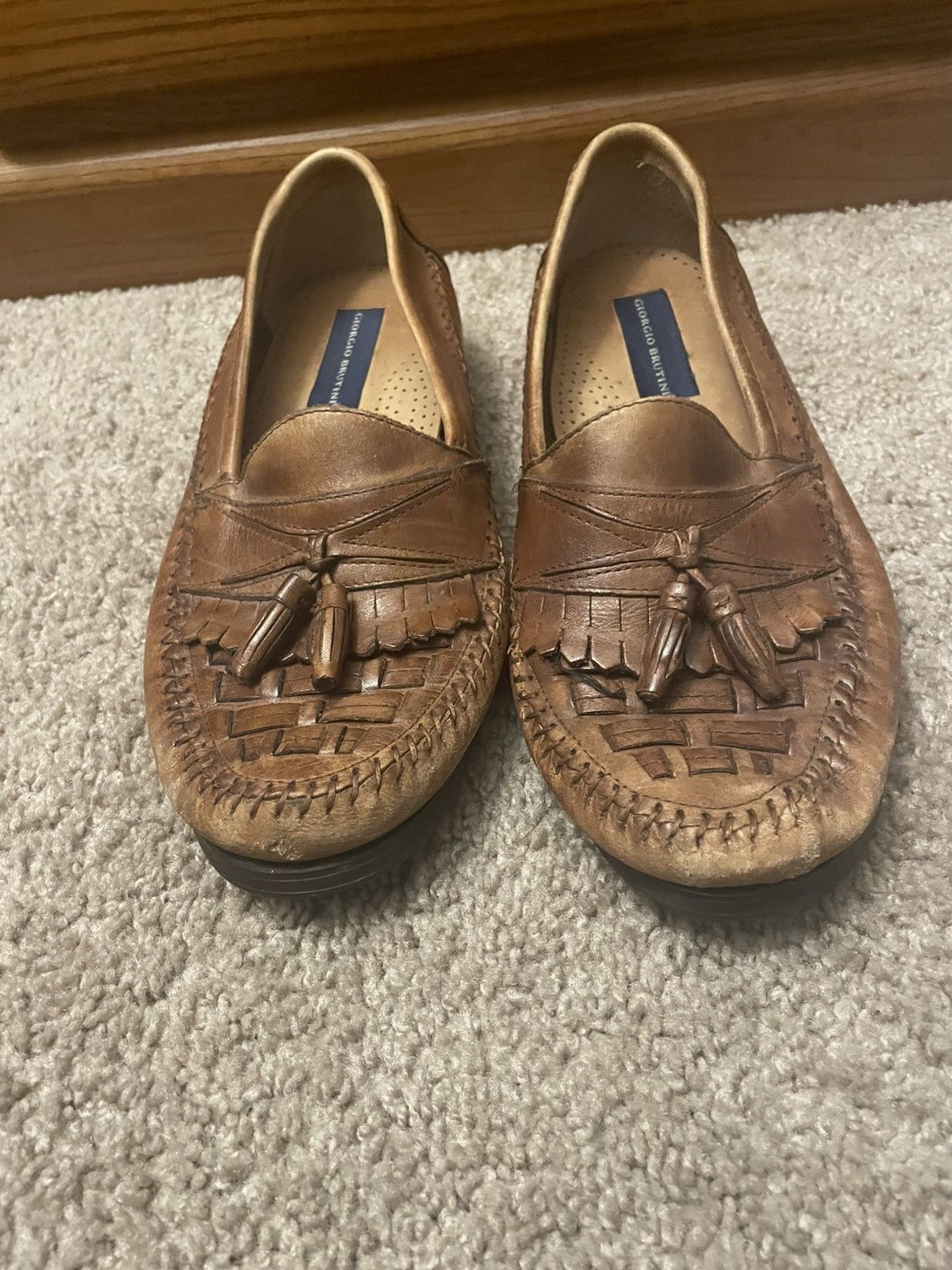 Giorgio Brutini Brown loafer with tassel and designs Size US 8.5 / EU 41-42 - 5 Thumbnail