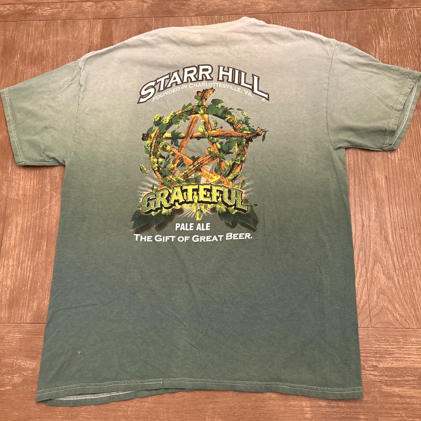 Gildan Starr Hill Grateful Pale Ale T Shirt Charlottesville Virginia L Green Mens Size L Size US L / EU 52-54 / 3 - 2 Thumbnail