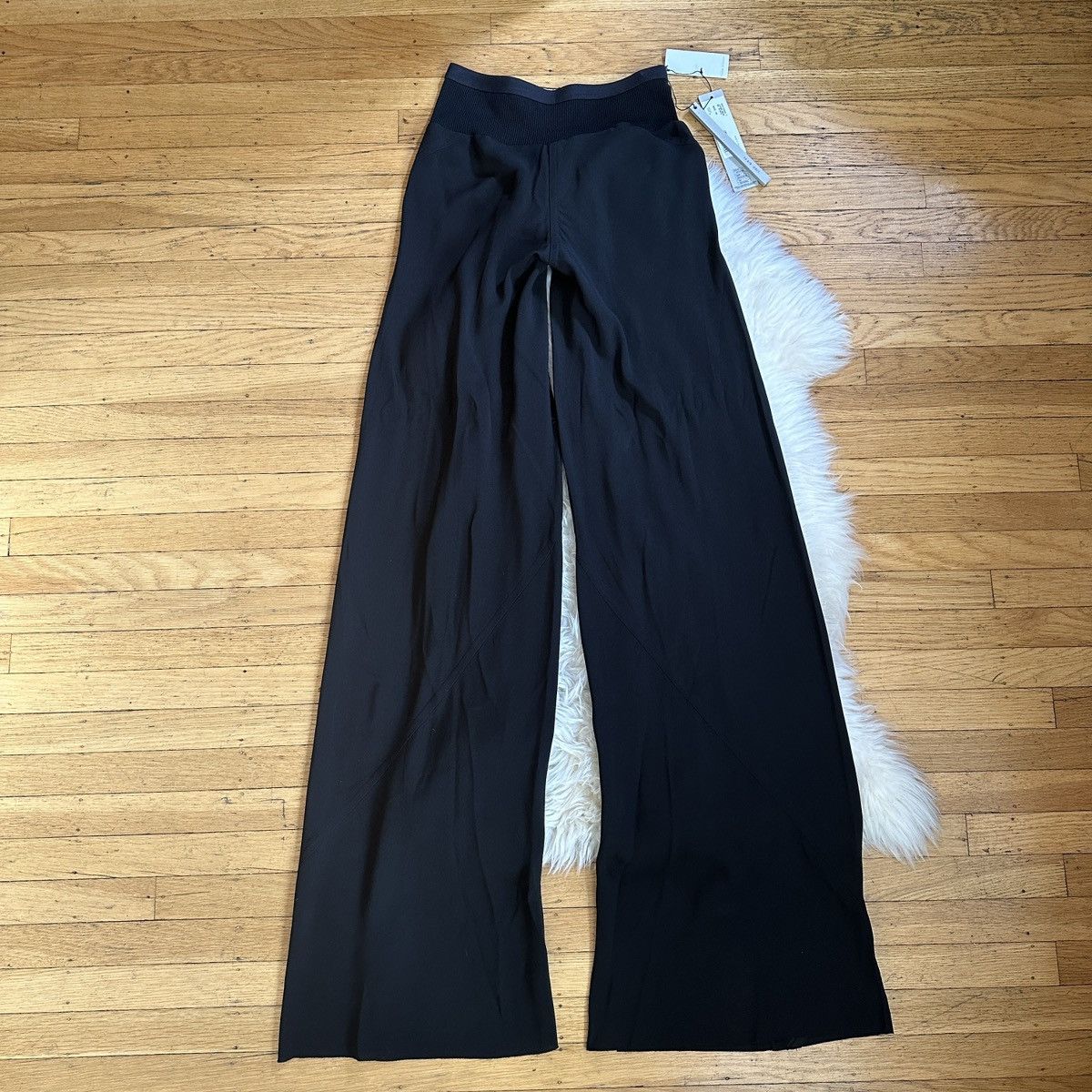 Rick Owens NWT rick owens ss24 lido jumbo bias pants black wide leg 42 Size 28" / US 6 / IT 42 - 1 Thumbnail