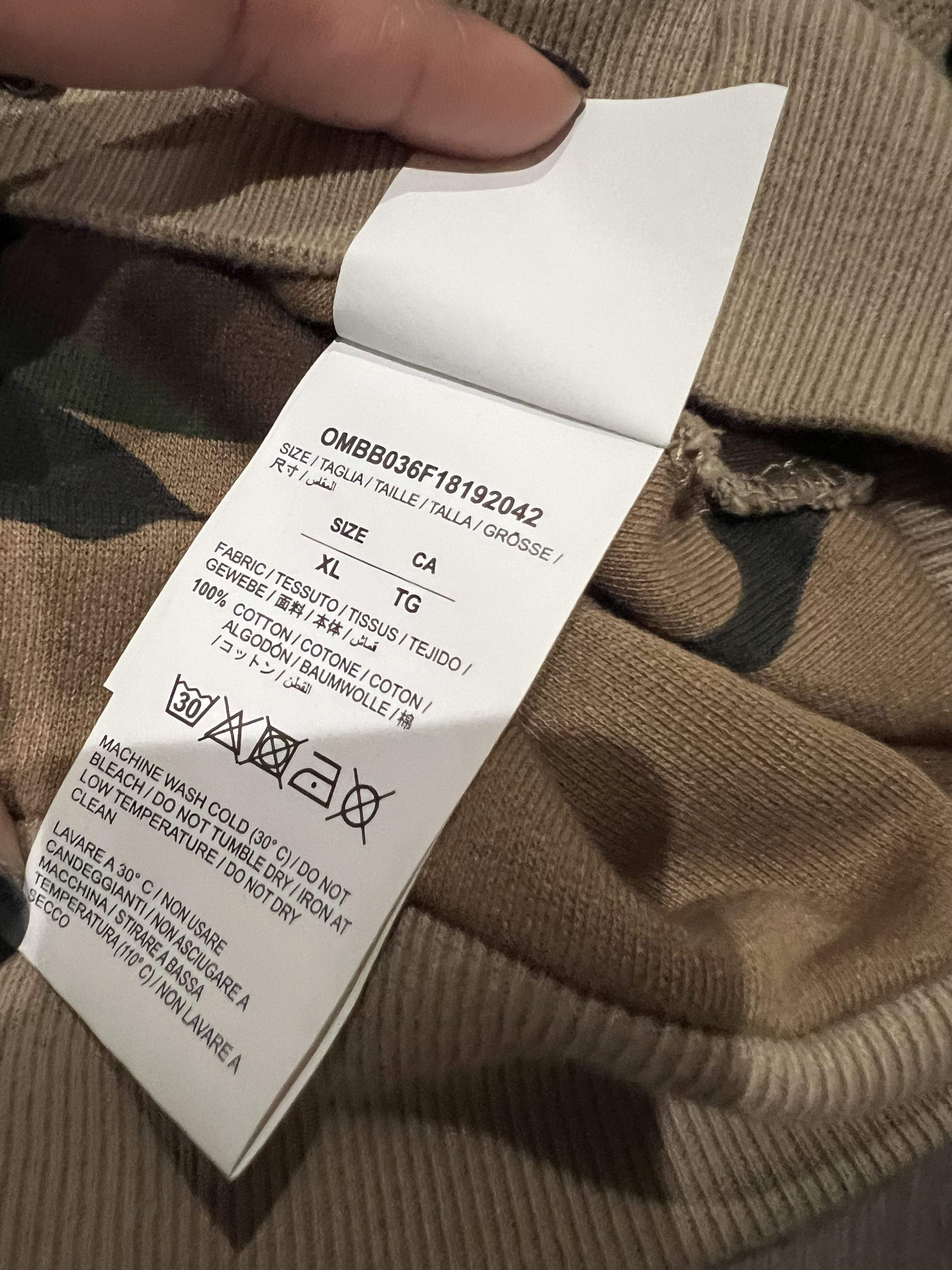 Off-White 2018 Off White Reconstructed Camo Hoodie Size US XXL / EU 58 / 5 - 5 Thumbnail