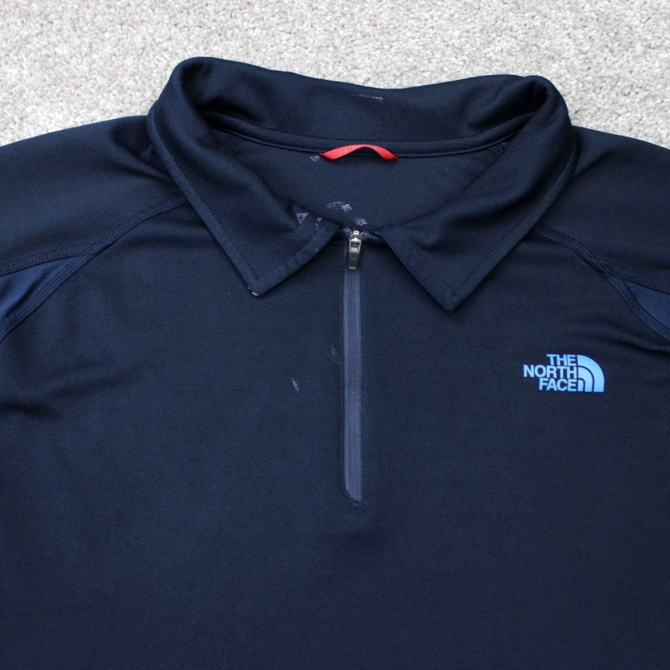 The North Face The North Face Polo Shirt Mens Large Blue 1/2 Zip FlashDry Poly S/S Pullover Shirt Size US L / EU 52-54 / 3 - 6 Thumbnail