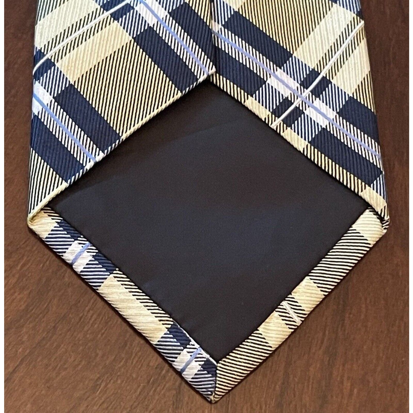 Arrow Arrow Gold Blue 100% Silk Men’s Neck Tie Made In China Size ONE SIZE - 2 Thumbnail