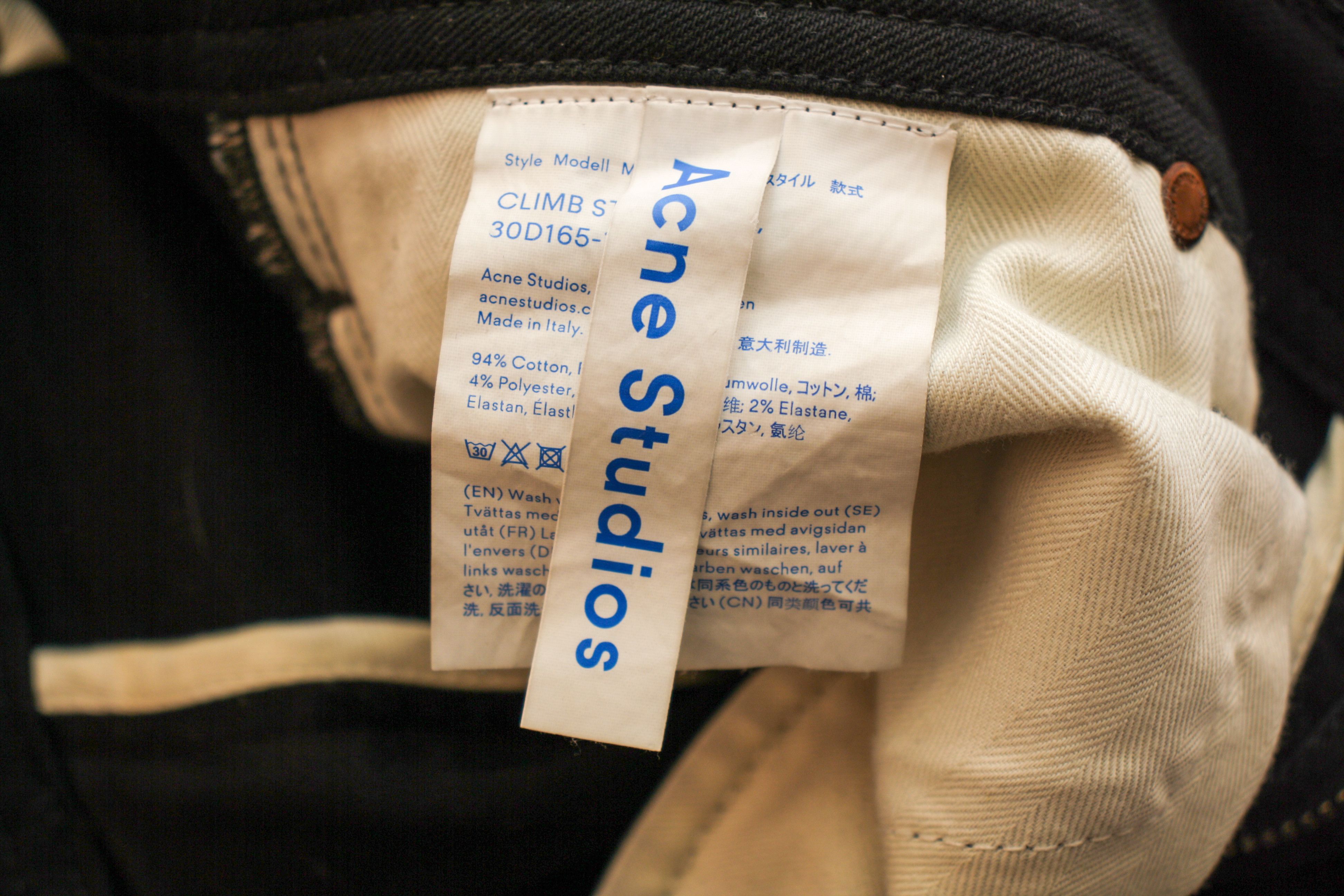 Acne Studios RRP $220 Acne Studios Climb Stay Black Jeans Size 32" / US 10 / IT 46 - 10 Thumbnail