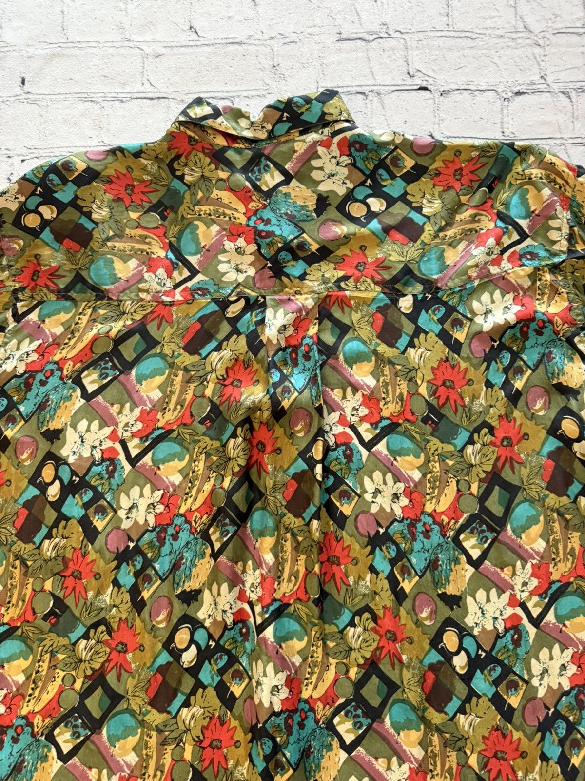 Vintage Vintage Summa Shirt Size Large 100% Silk Button Flower Retro Size US L / EU 52-54 / 3 - 4 Thumbnail